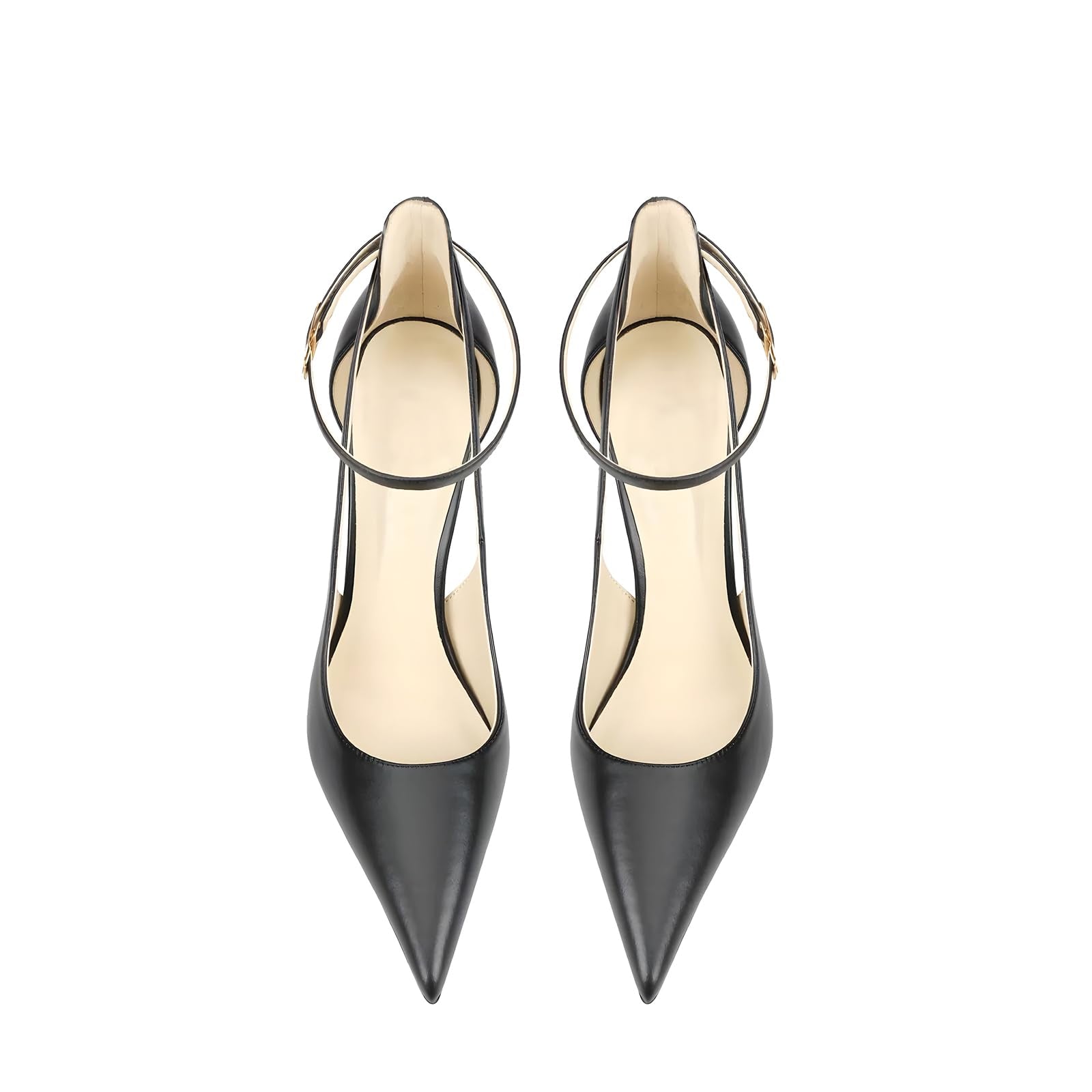 Qunvngutui Women's Pointed-Toe Bag-Toe Strappy High-Heeled Shoes Sexy Stiletto Pumps