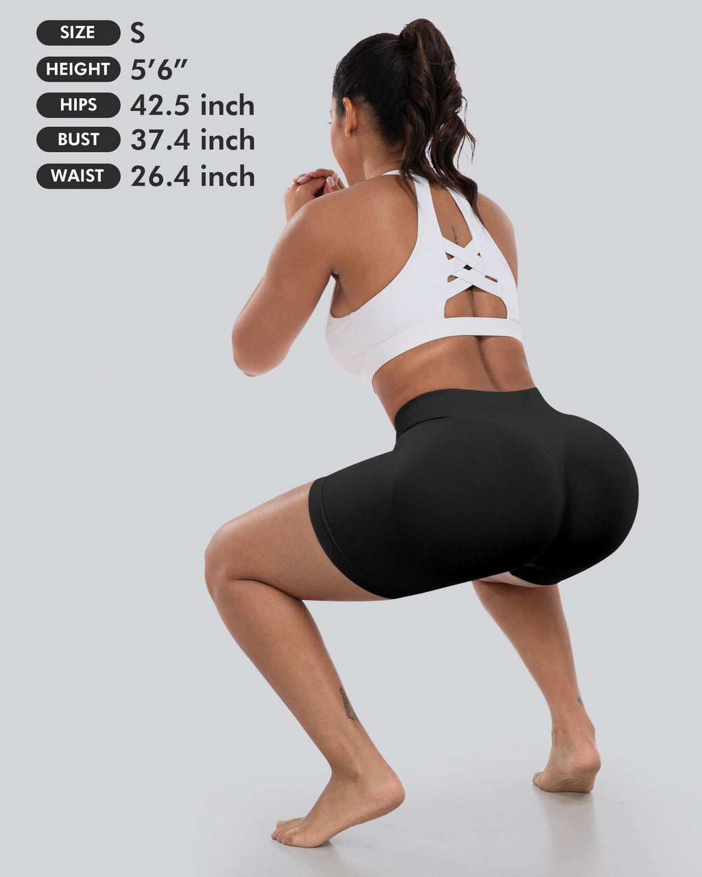 CHRLEISURE Workout Shorts Sets for Women, High Waisted Butt Lifting Scrunch Butt Sports Seamless Gym Shorts