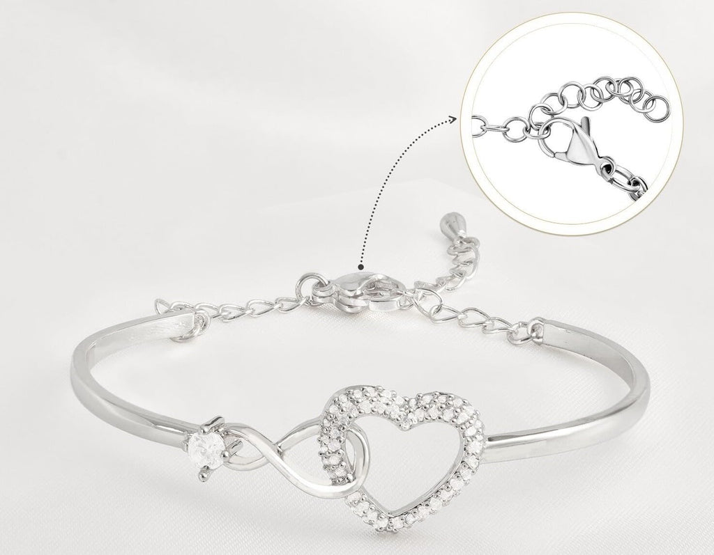Mapileng Class of 2026 Graduation Bracelet Gift for Her, Heart Infinity Bracelet, Inspirational Jewelry for Daughter Sister Best Friend, College High School Graduate Keepsake, Sterling Silver