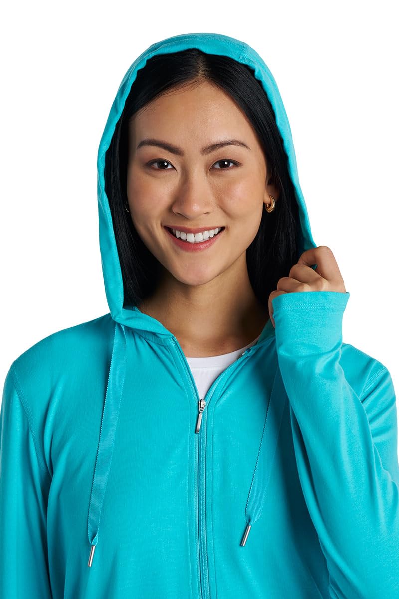 Coolibar Women's Zip-Up Hoodie - UPF 50+ Sun Protection - LumaLeo