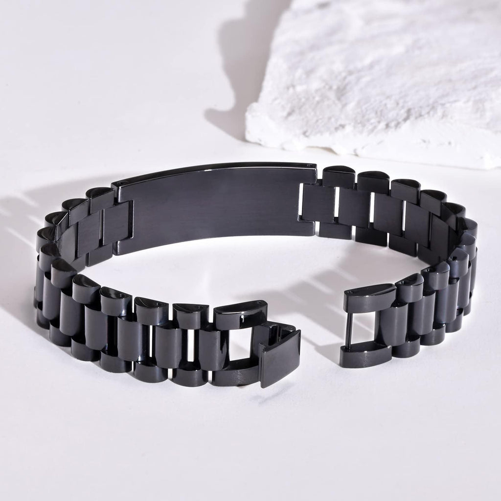 MEALGUET Graduation Gifts for him,Customizable Graduation Bracelet, Inspirational College Graduate Class Of 2026 Gift, Stainless Steel Handsome Link Bracelets for College Graduates