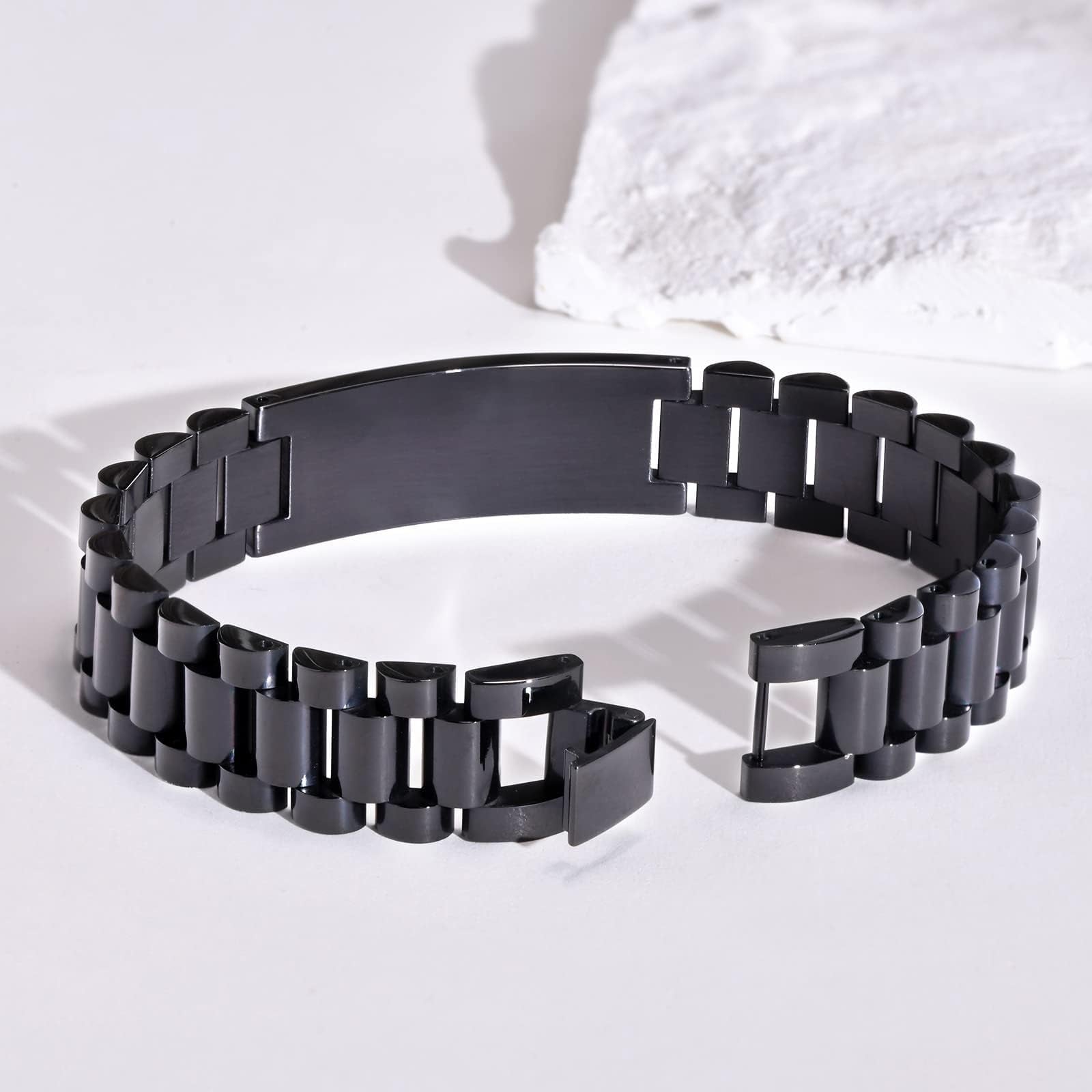 MEALGUET Graduation Gifts for him,Customizable Graduation Bracelet, Inspirational College Graduate Class Of 2026 Gift, Stainless Steel Handsome Link Bracelets for College Graduates