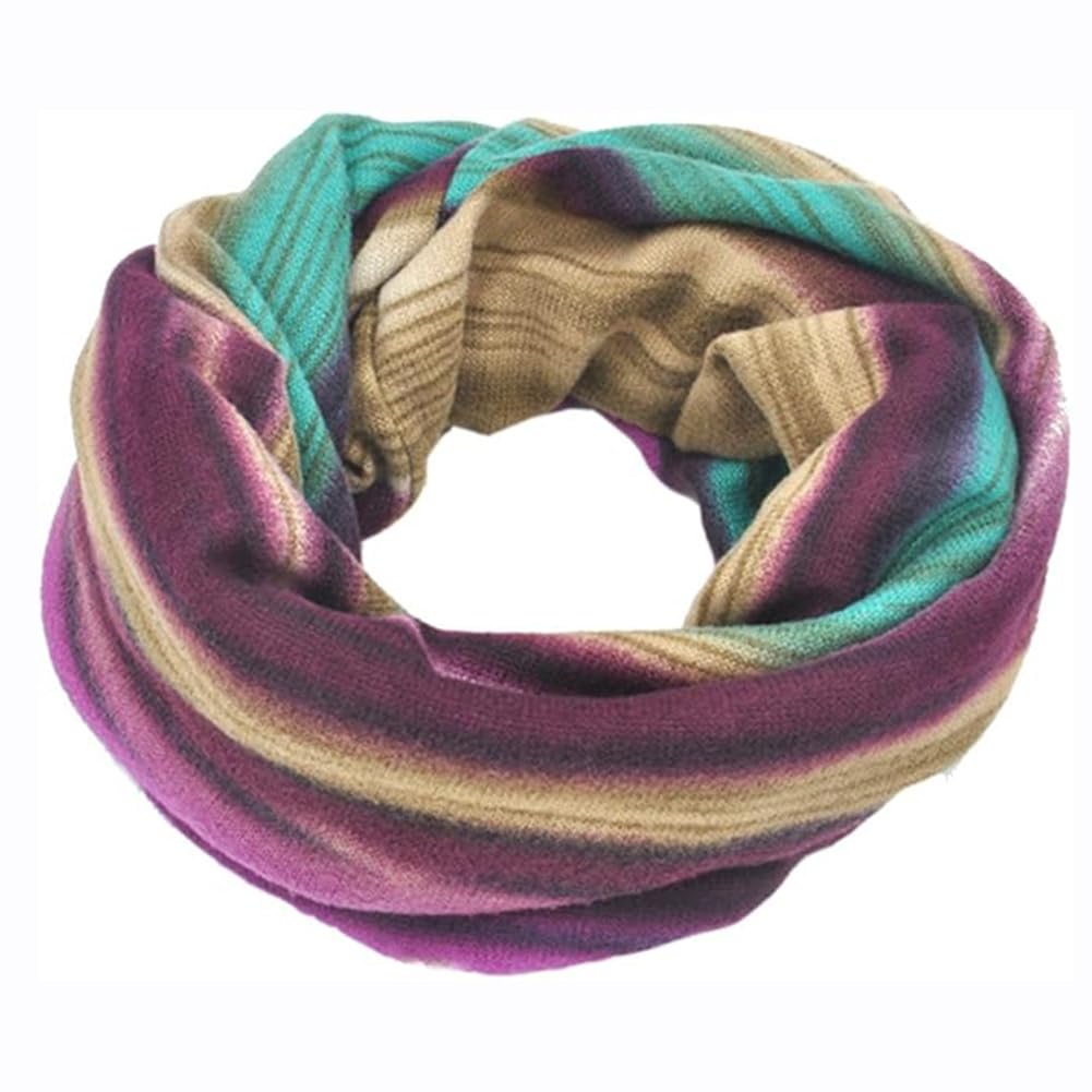 Unisex Stripe Print Multifunction Scarf Beanie Cap Casaul Outdoor Convertible Windproof Hats
