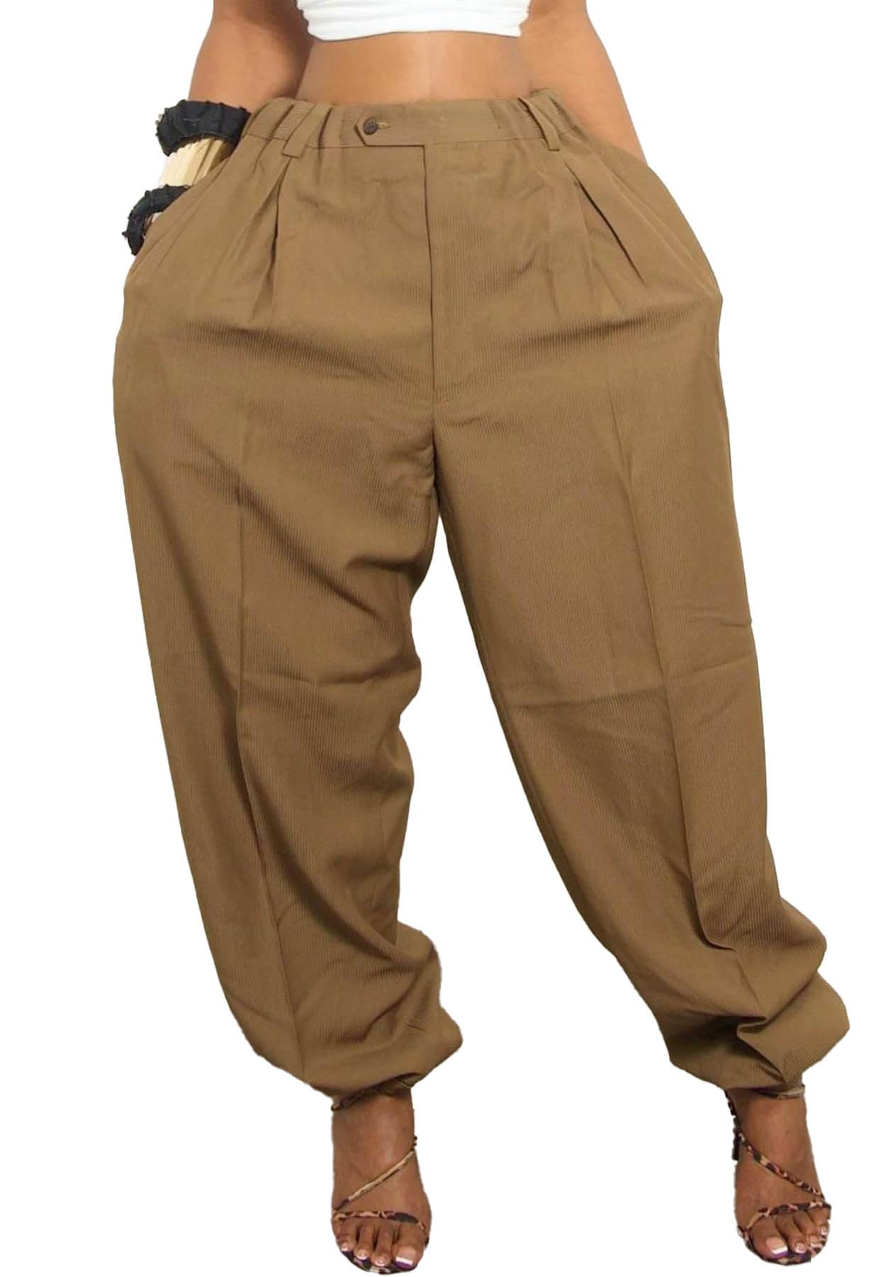 Women's Baggy Parachute Pants Casual High Waisted Oversized Fit Tapered Trousers Jogger Hip-Hop Y2K Streetwear
