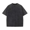 Men's Cotton T-Shirts Oversized Unisex Short Sleeves Casual Loose Wash Solid Basic Tee Tops
