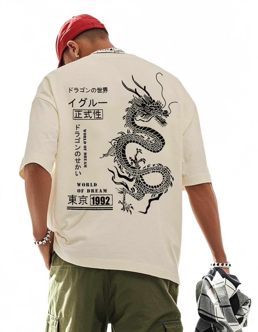 UOUA Mens Graphic Tees Vintage T-Shirts Oversized Letter Print Casual Crewneck Cotton Top Short Sleeve Rapper Streetwear