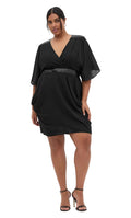City Chic Womens Plus Size Dress Sequin WrapDress