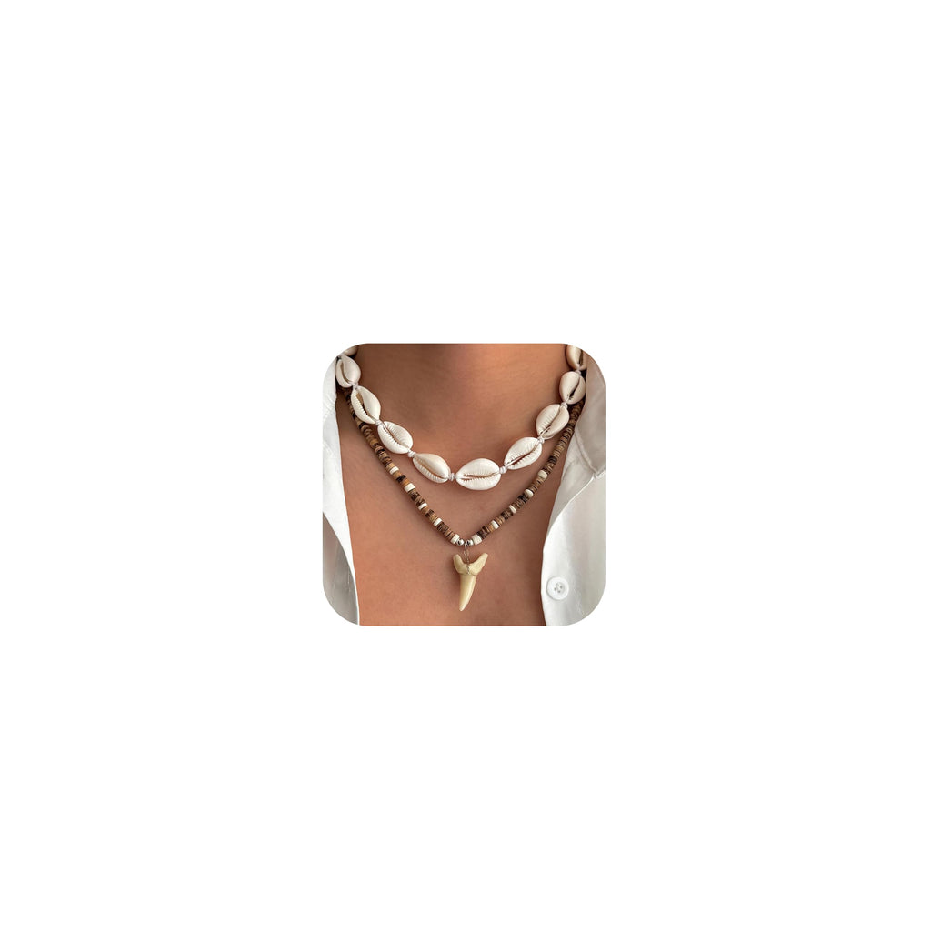 Your Always Charm Mens Necklaces Puka Shell Necklaces for Men Surfer Beaded Choker Necklace Summer Beach Jewelry Gifts for Son Dad Husband