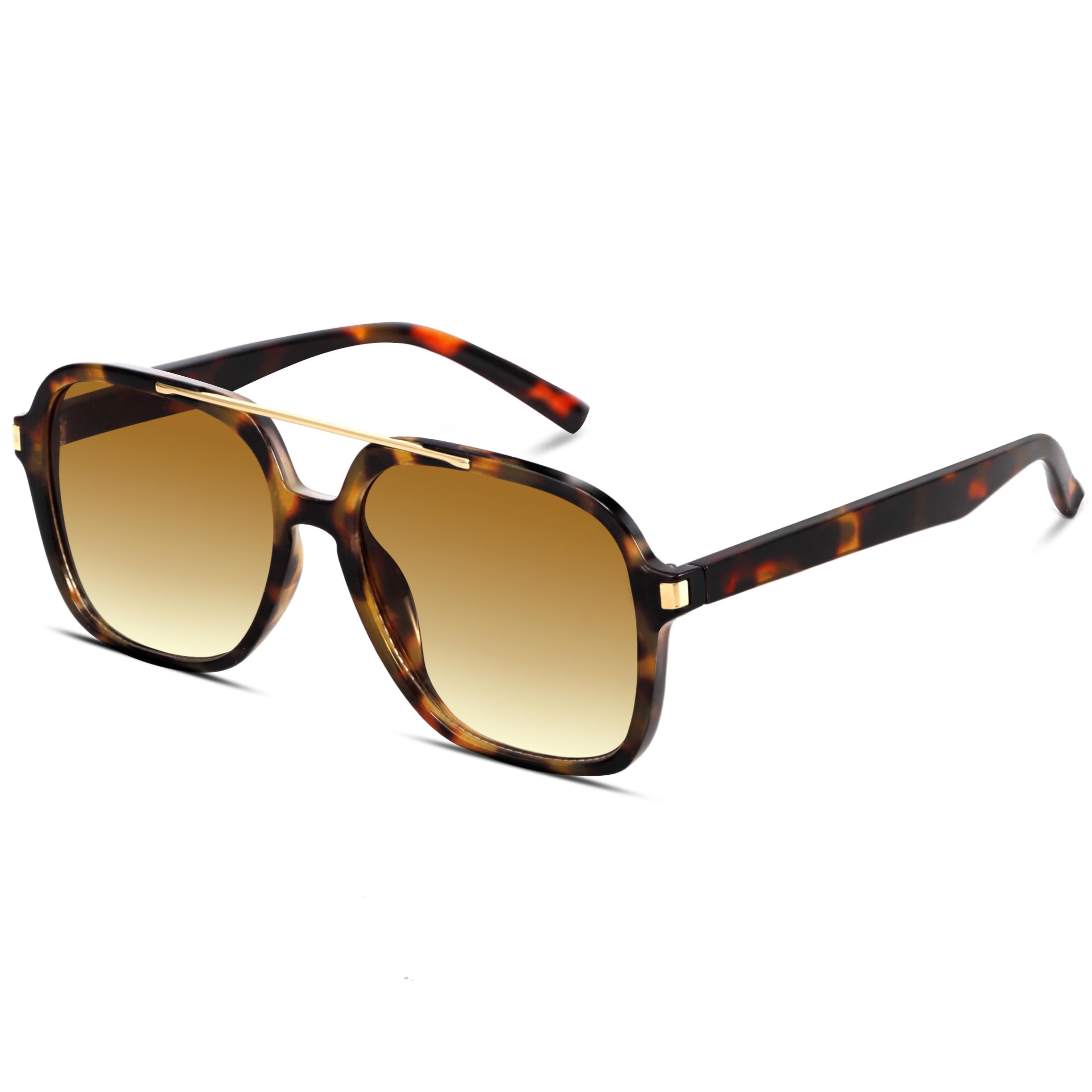 GUVIVI Retro Aviator Sunglasses for Women Men 2026 Square Top Bar Sun Glasses Sunnies 70s Lightweight Shades