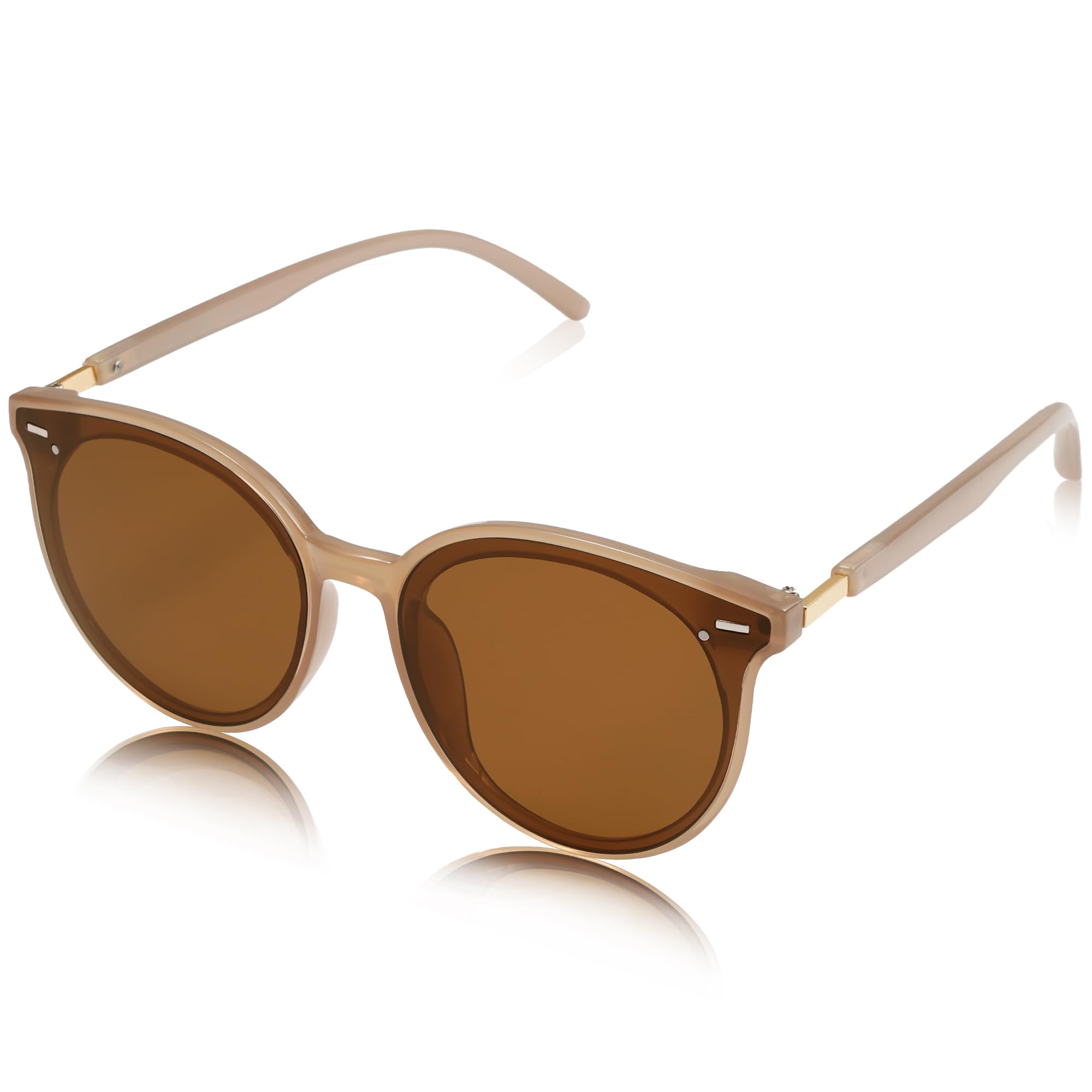 SOJOS Sunglasses Womens Trendy 2025 Classic Round Retro Vintage Shades Large Frame Sunnies SJ2067