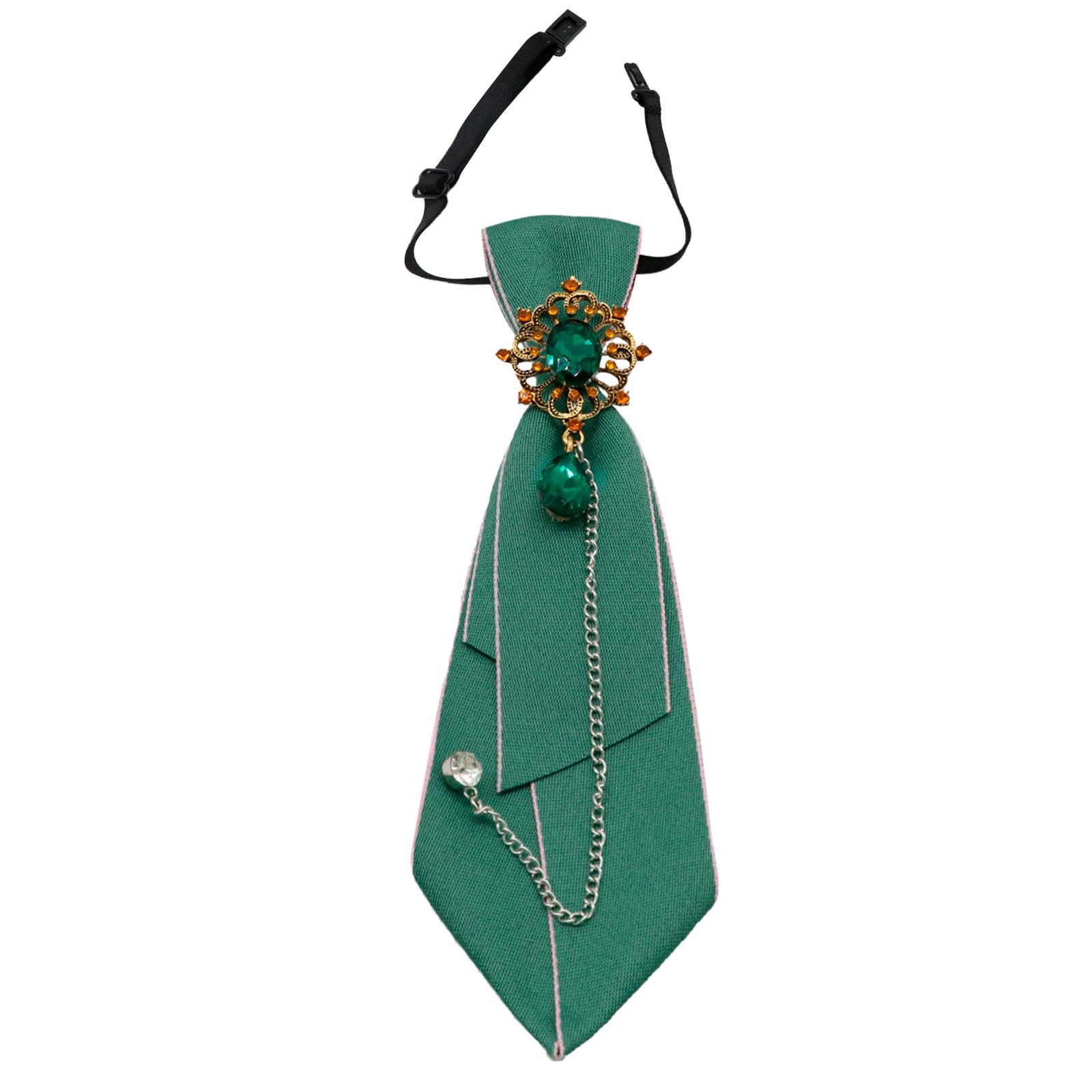 GHTIYLP Adjustable Ties for Women Vintage Womens Tie with Crystal, Pre-Tied Neck Tie for Women Girls Party School Work Casual
