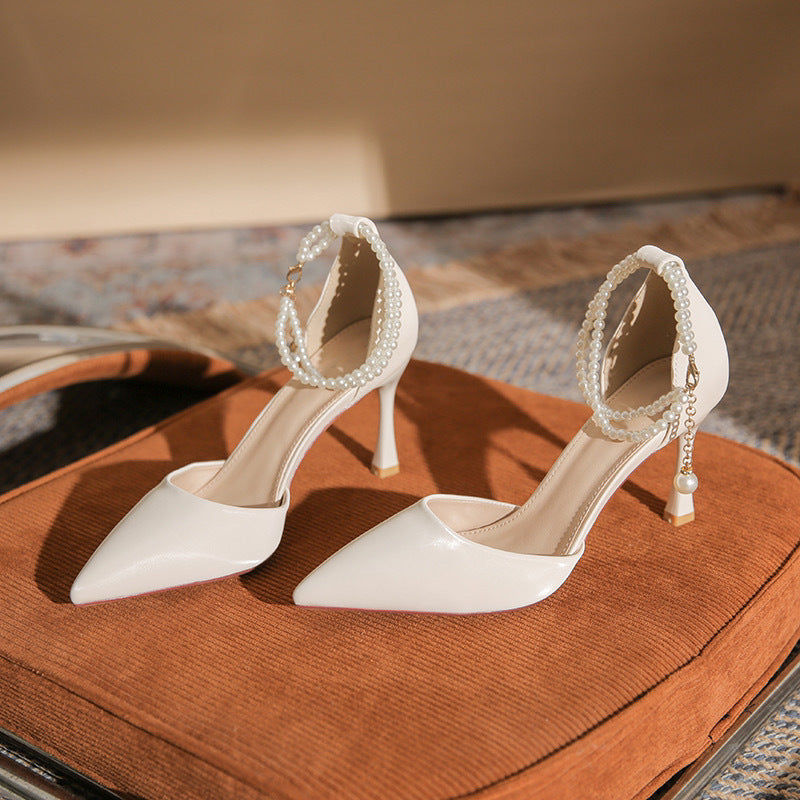 Women's Pointed Toe Stiletto Heels | Full-Grain Leather Minimalist Pumps