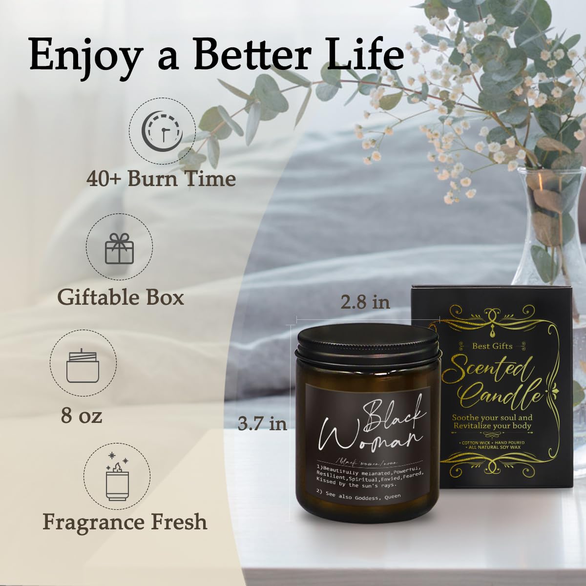 THDSE Black Women Definition African American Gifts - Scented Candles