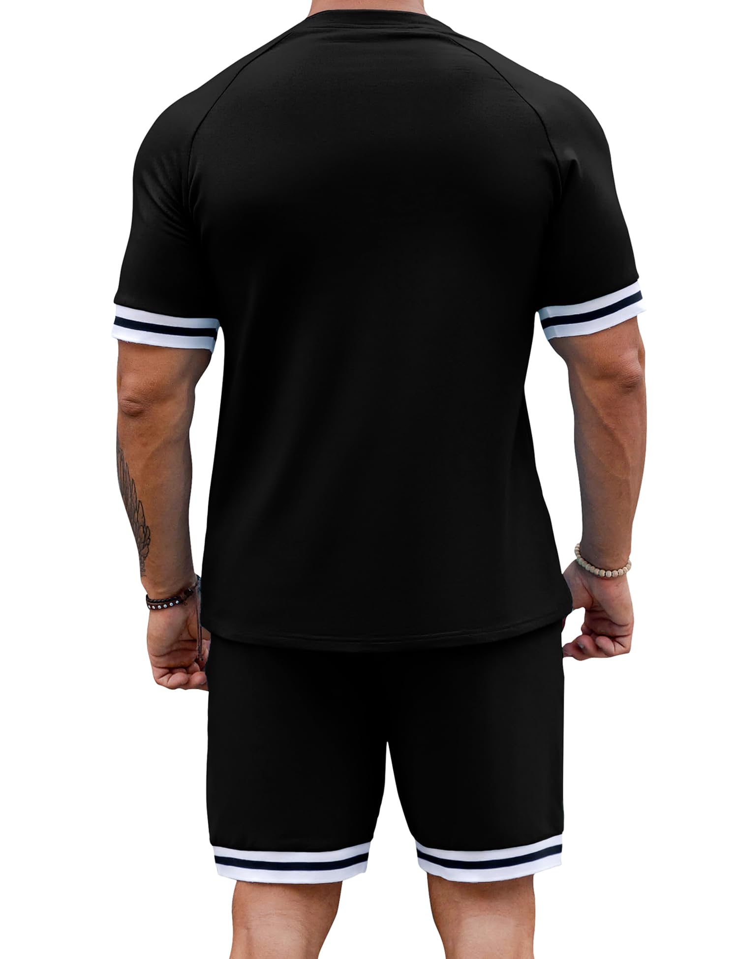 Babioboa Mens Short Sets 2 Piece Outfits Fashion Summer Tracksuit Casual Shirt Shorts Slim Fit Athletic Sports Sweatsuit
