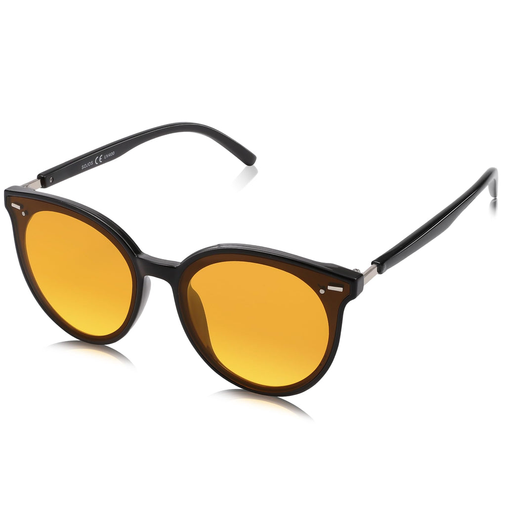 SOJOS Sunglasses Womens Trendy 2025 Classic Round Retro Vintage Shades Large Frame Sunnies SJ2067
