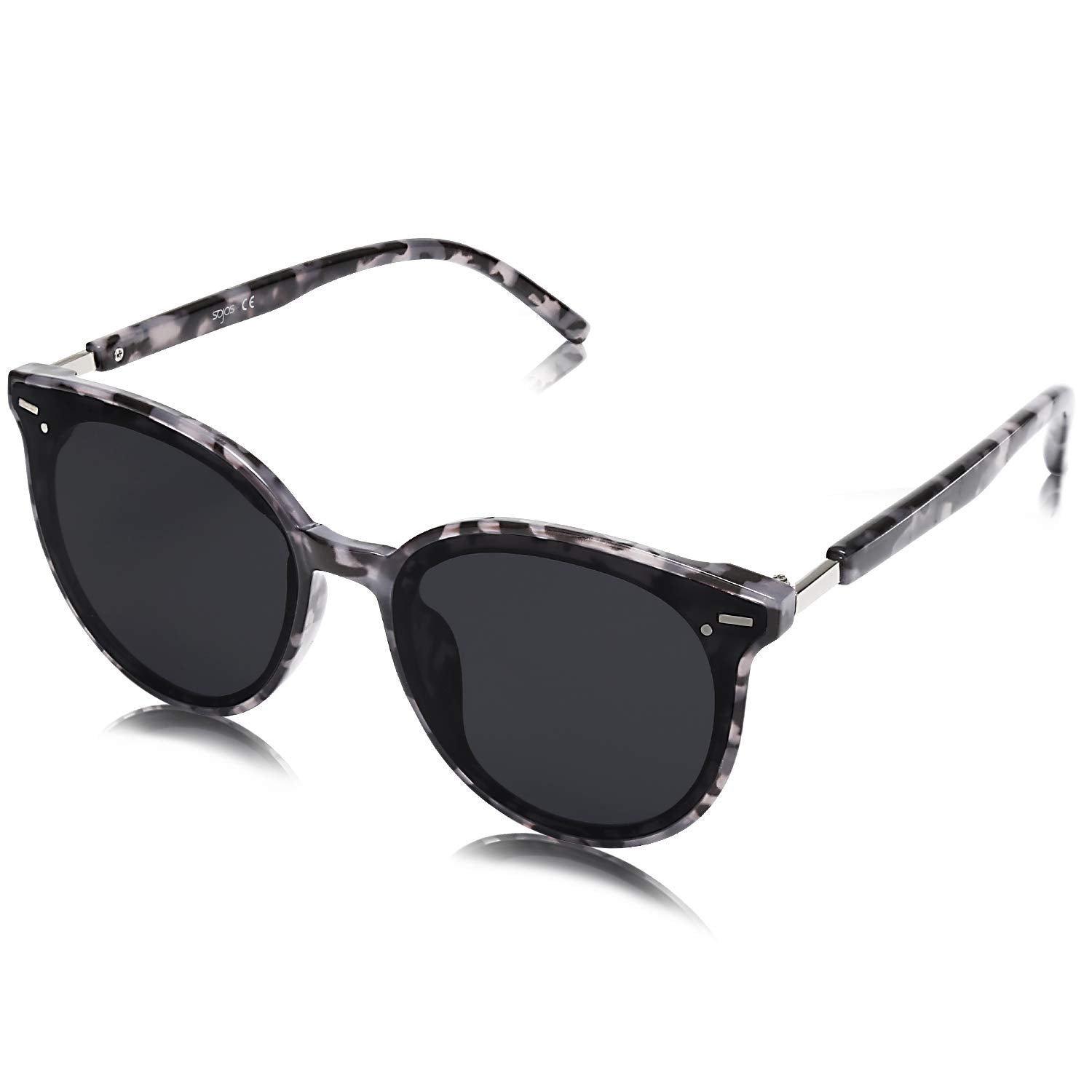 SOJOS Sunglasses Womens Trendy 2025 Classic Round Retro Vintage Shades Large Frame Sunnies SJ2067