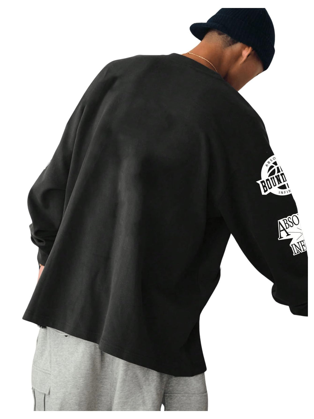 MakeMeChic Men's Graphic Oversized Sweatshirt Long Sleeve Crew Neck 90s Vintage Tee Shirts Streetwear