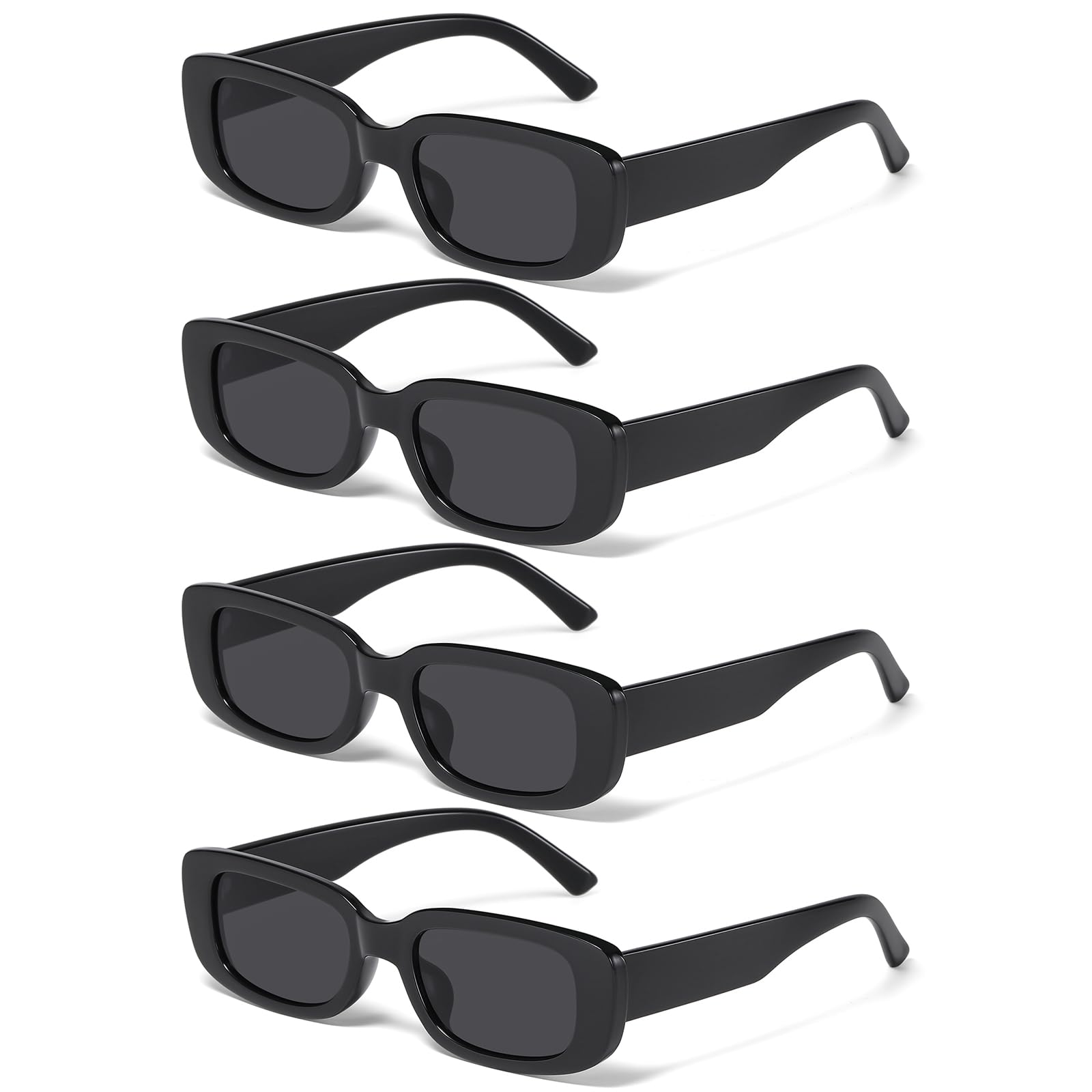 JASPIN Rectangle Sunglasses for Women Men Trendy Y2k Retro 90s Sun Glasses UV Protection Cool Square Frame