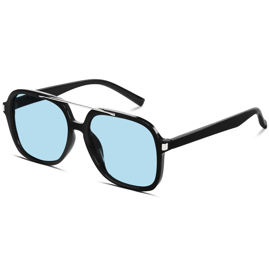 GUVIVI Retro Aviator Sunglasses for Women Men 2026 Square Top Bar Sun Glasses Sunnies 70s Lightweight Shades