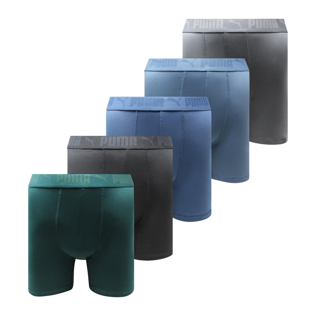 PUMA Men's 5 Pack Performance Boxer Briefs