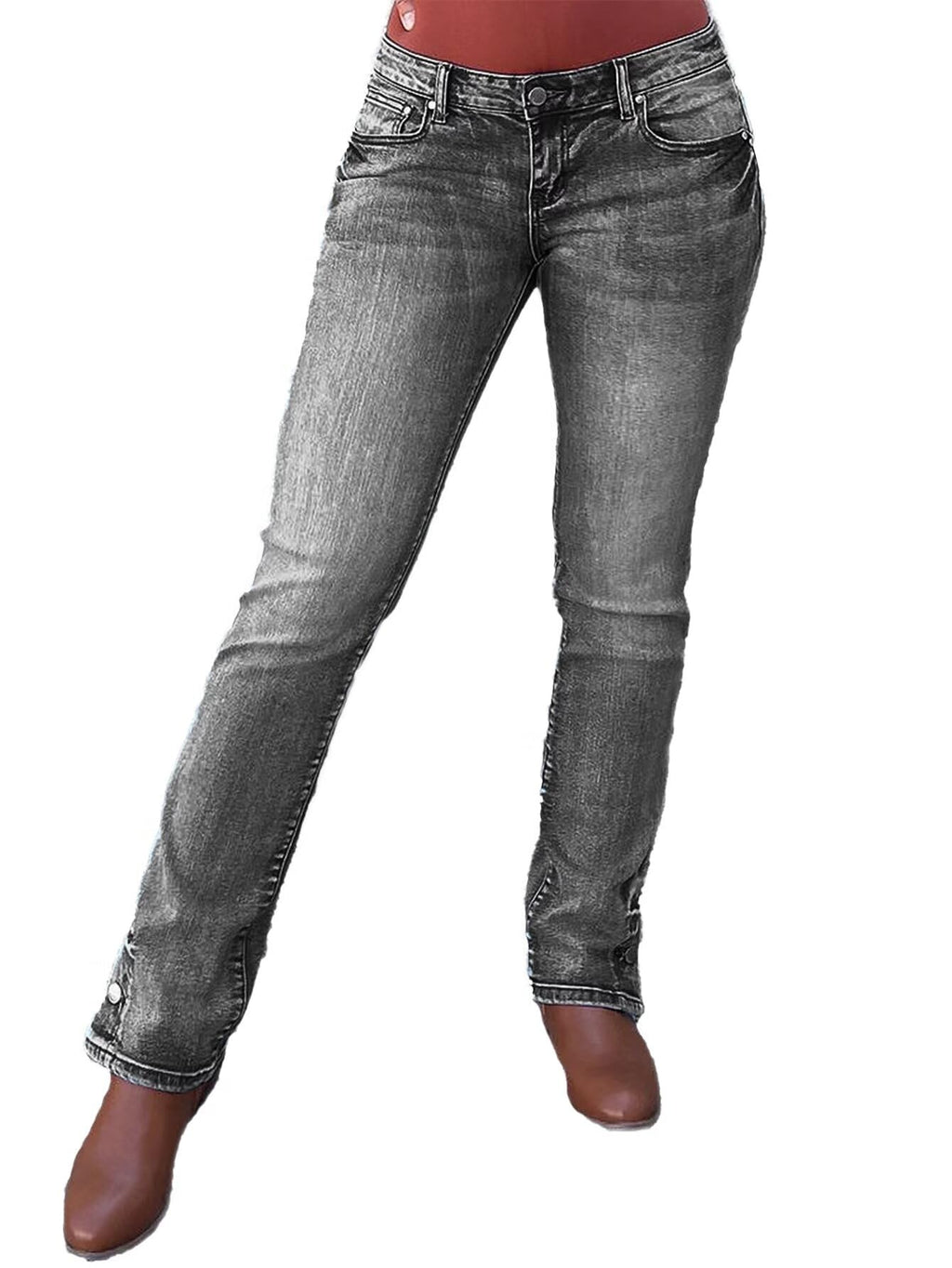 Flamingals Butt Lifting Bootcut Jeans Stretchy Casual Fall Winter Trendy Flare Leg Jeans for Women
