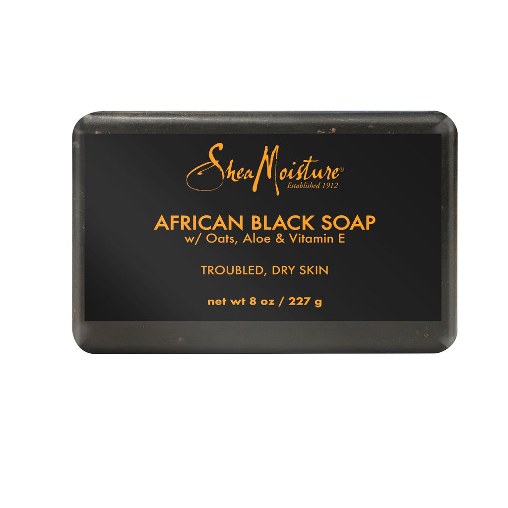 SheaMoisture Bar Soap African Black Soap for Troubled Skin Cleanser with Sh