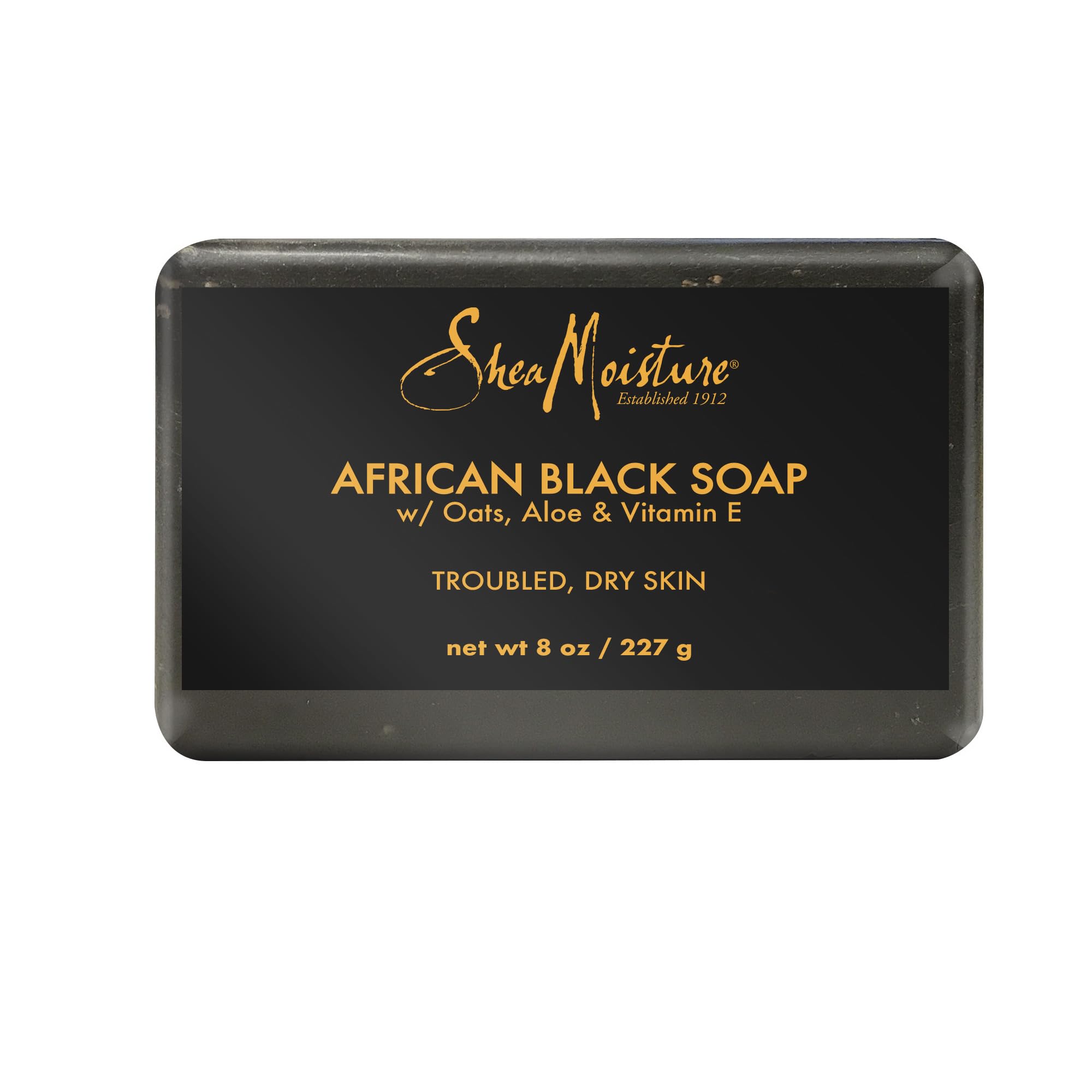SheaMoisture Bar Soap African Black Soap for Troubled Skin Cleanser with Sh