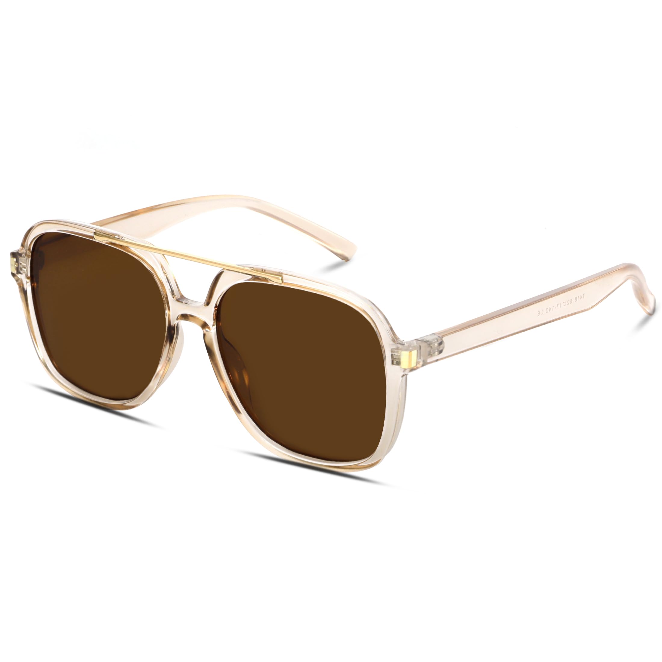GUVIVI Retro Aviator Sunglasses for Women Men 2026 Square Top Bar Sun Glasses Sunnies 70s Lightweight Shades