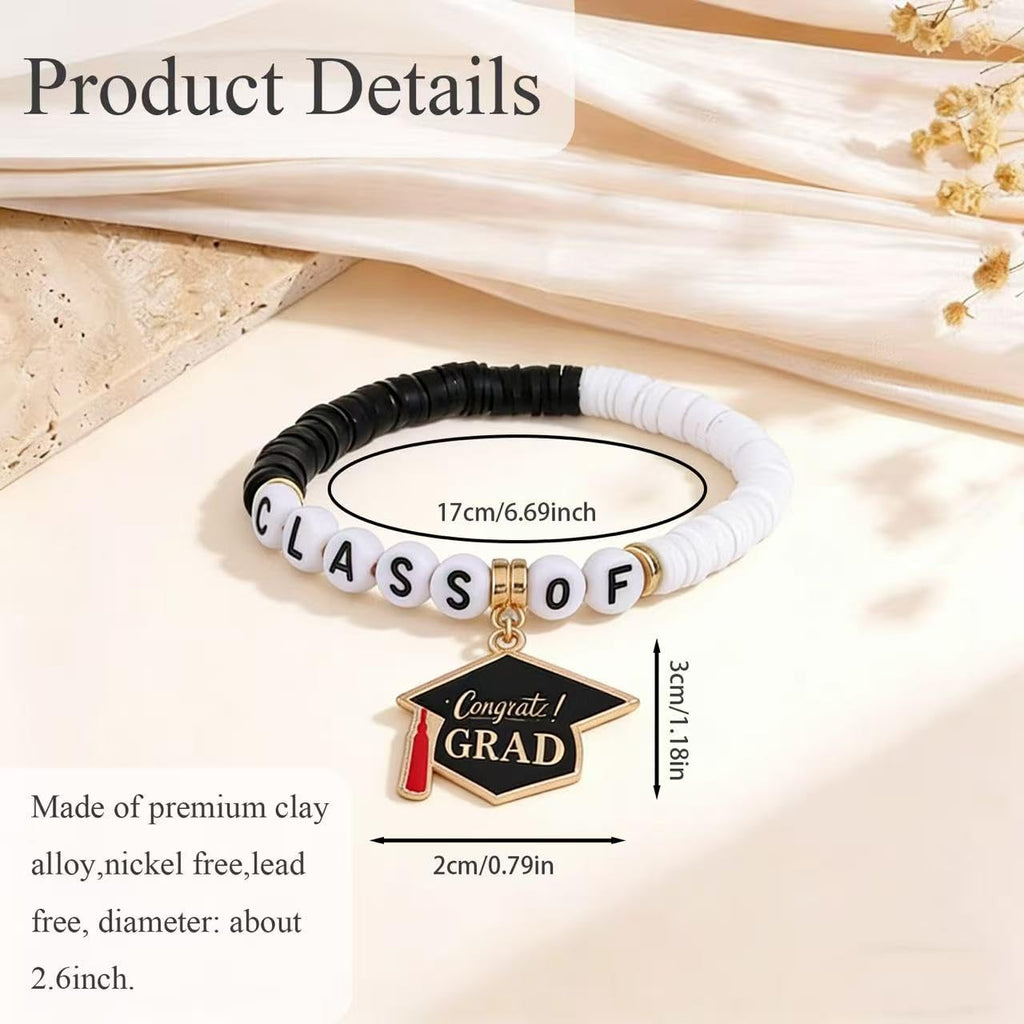 Szwyymybsr Graduation Bracelet for Men Women, Class of 2026, Grade, High School, College, Masters Degree, Graduation Bracelet for Friend Daughter Sister Granddaughter With Graduation Meaningful Cards