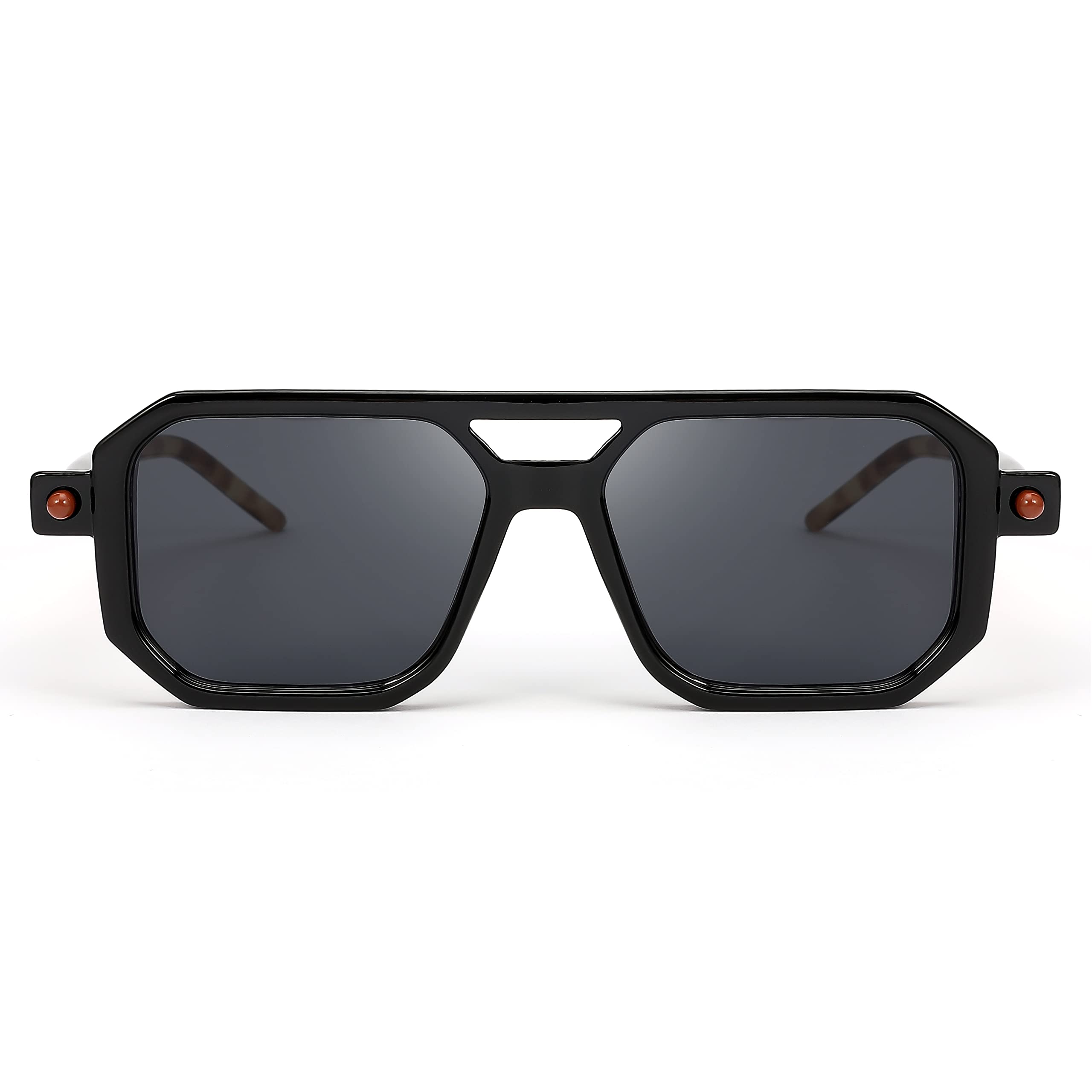 FEISEDY Vintage Square 70s Flat Aviator Sunglasses Women Men Classic Retro Stylish Frame UV400 Sunglasses B2622