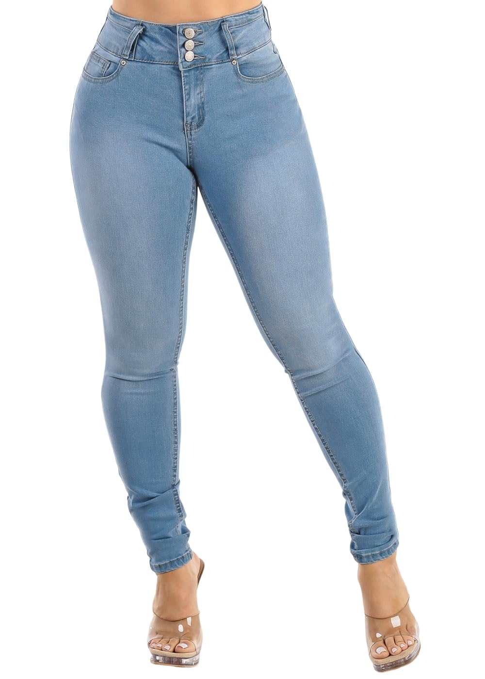 Moda Xpress High Waisted Butt Lifting Jeans for Women - Colombian Design Jeans Levanta Cola