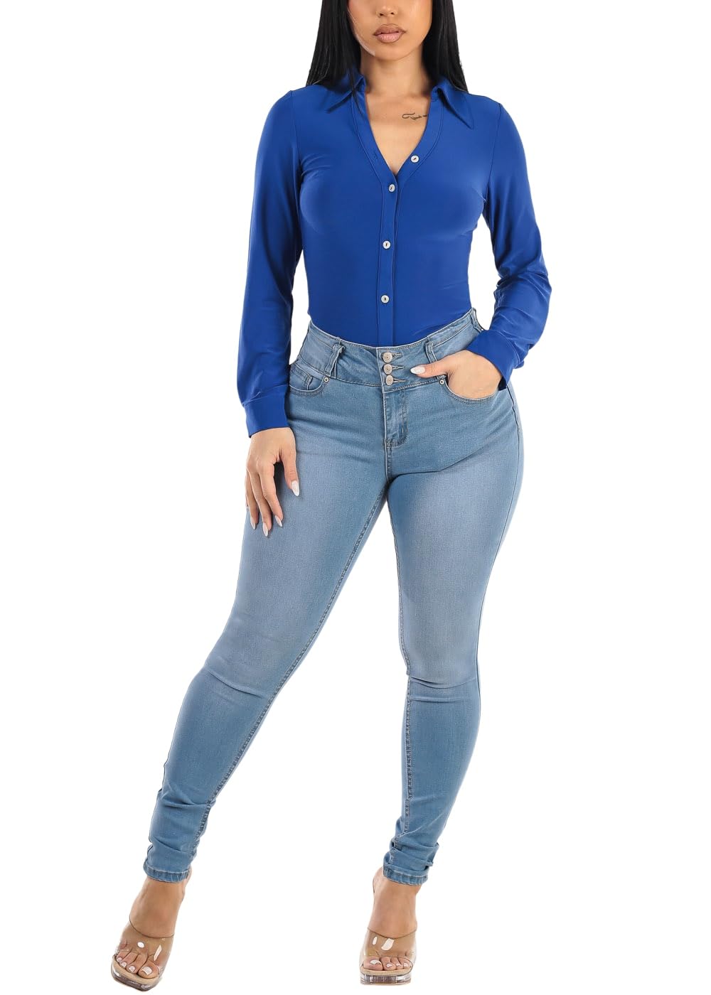 Moda Xpress High Waisted Butt Lifting Jeans for Women - Colombian Design Jeans Levanta Cola