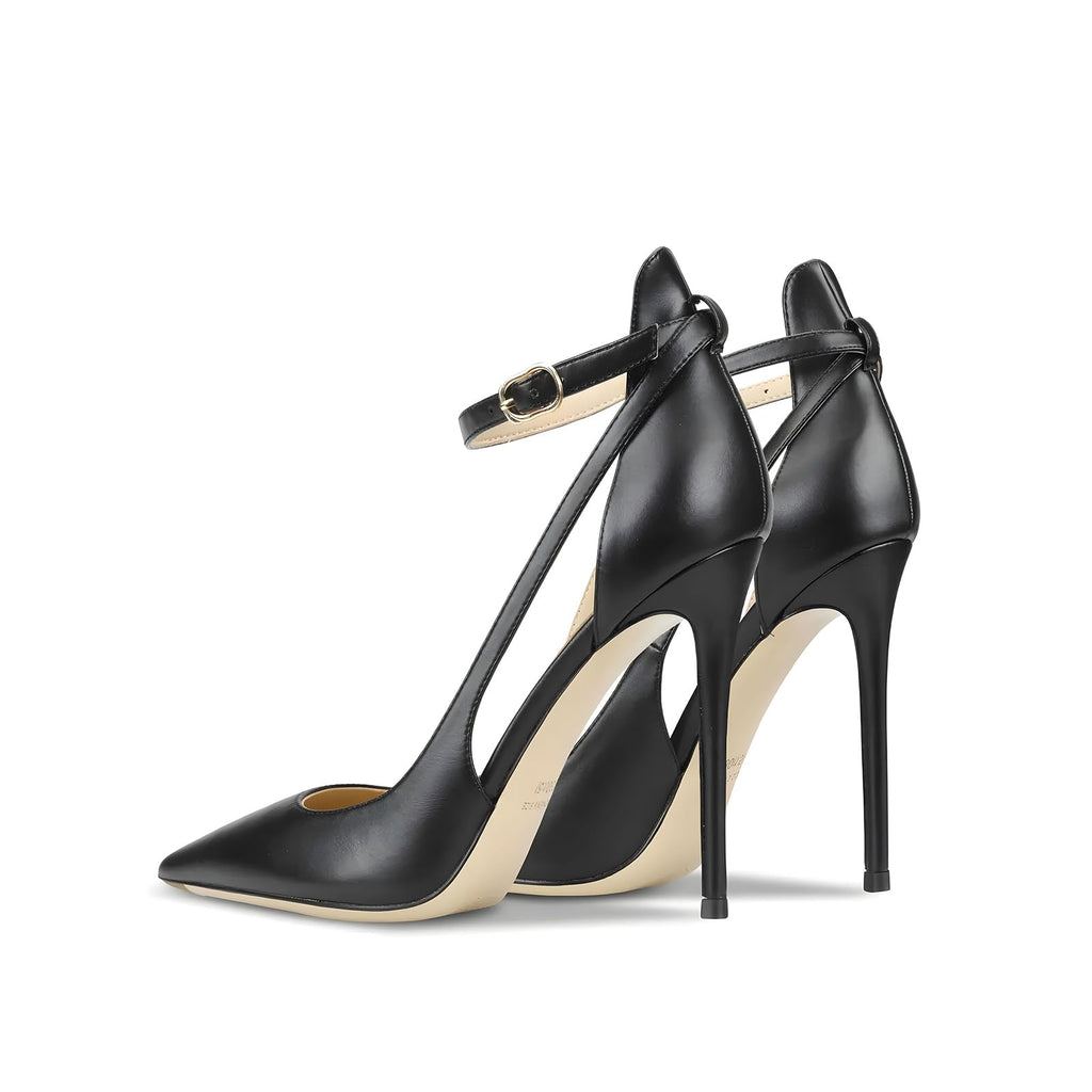 Qunvngutui Women's Pointed-Toe Bag-Toe Strappy High-Heeled Shoes Sexy Stiletto Pumps