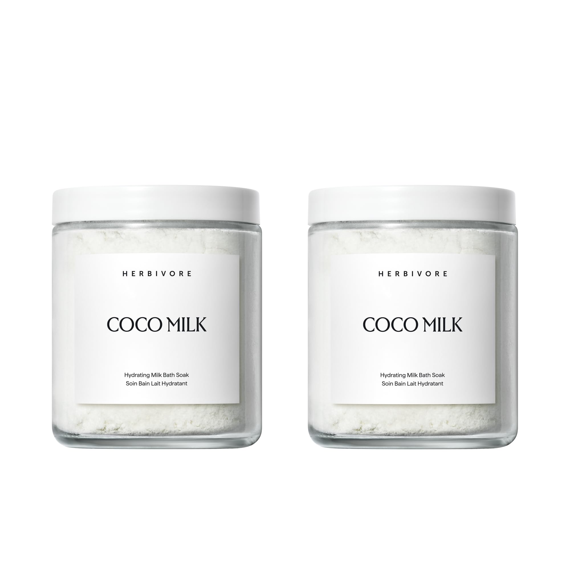 HERBIVORE Coconut Milk Bath Soak | Deeply Hydrating + Skin Softening, Soothing Light Coconut Scent, Vegan, Plant-Based