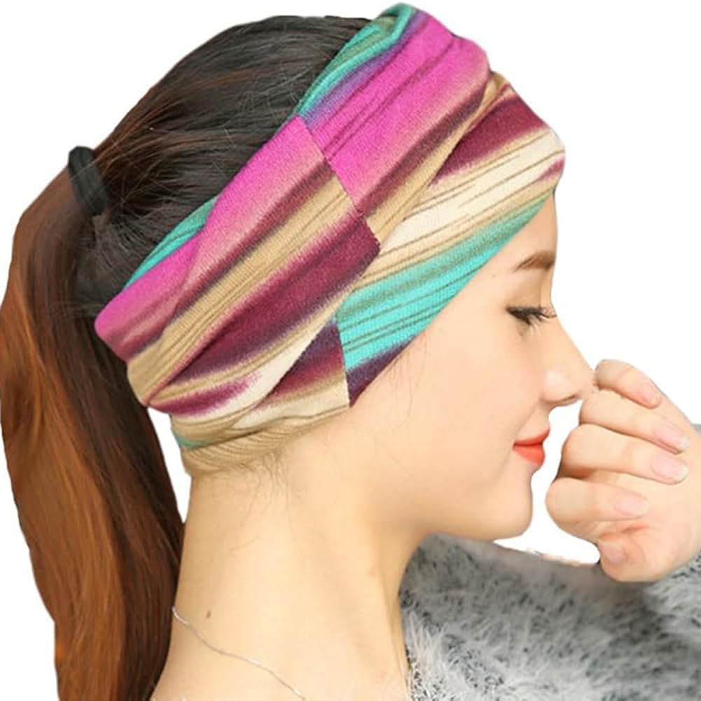 Unisex Stripe Print Multifunction Scarf Beanie Cap Casaul Outdoor Convertible Windproof Hats