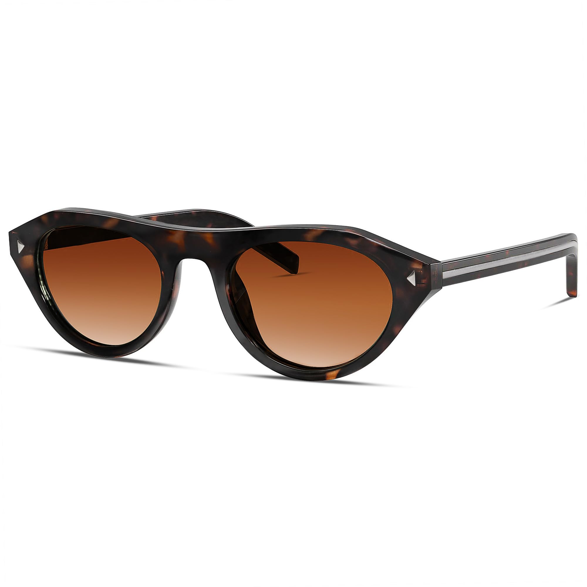 Rmerom Retro Small Oval Sunglasses for Women Men 2026 Trendy Chic Cat Eye Narrow Sun Glasses Vacation Outfits Fashion Sunnies
