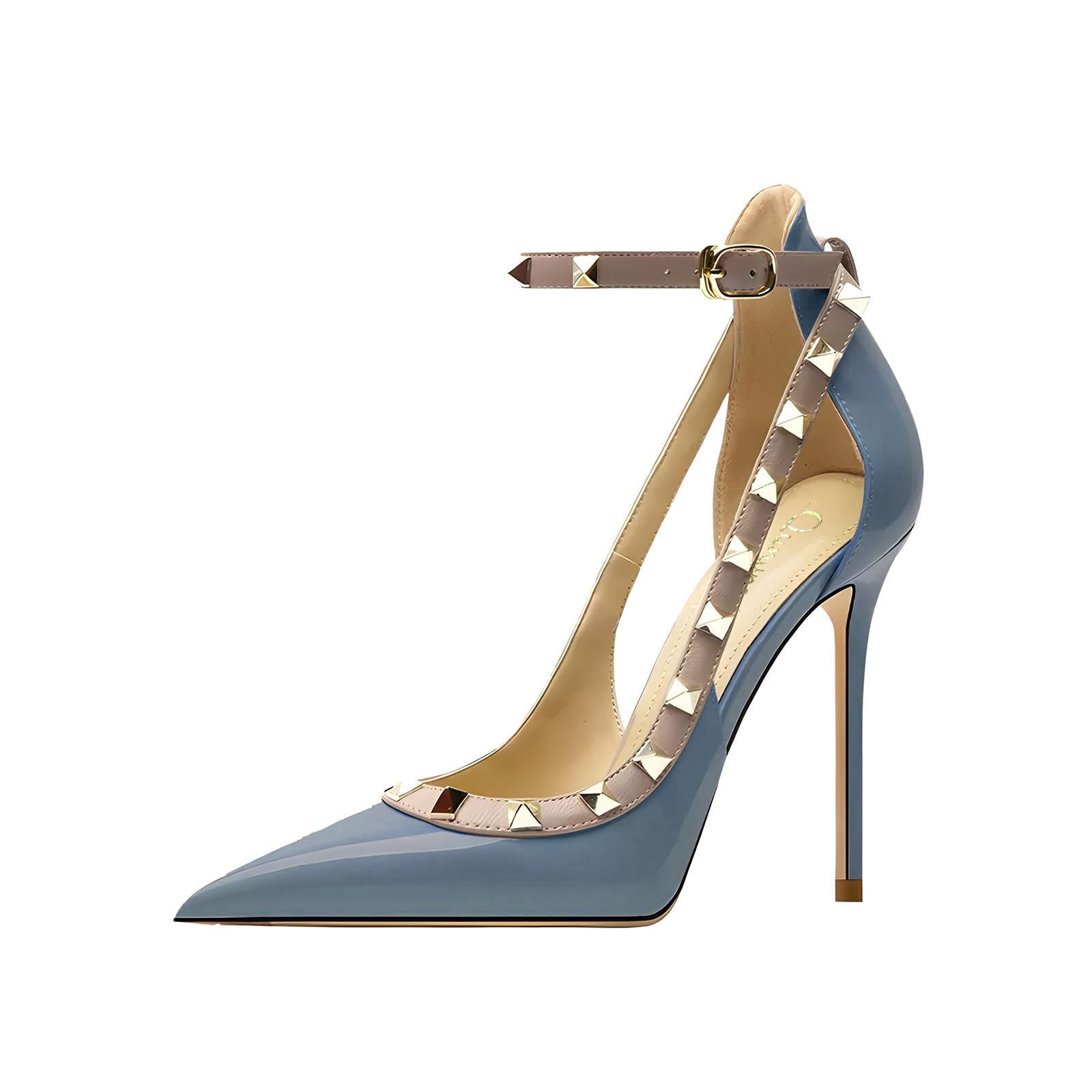 Qunvngutui Women's Pointed-Toe Bag-Toe Strappy High-Heeled Shoes Sexy Stiletto Pumps