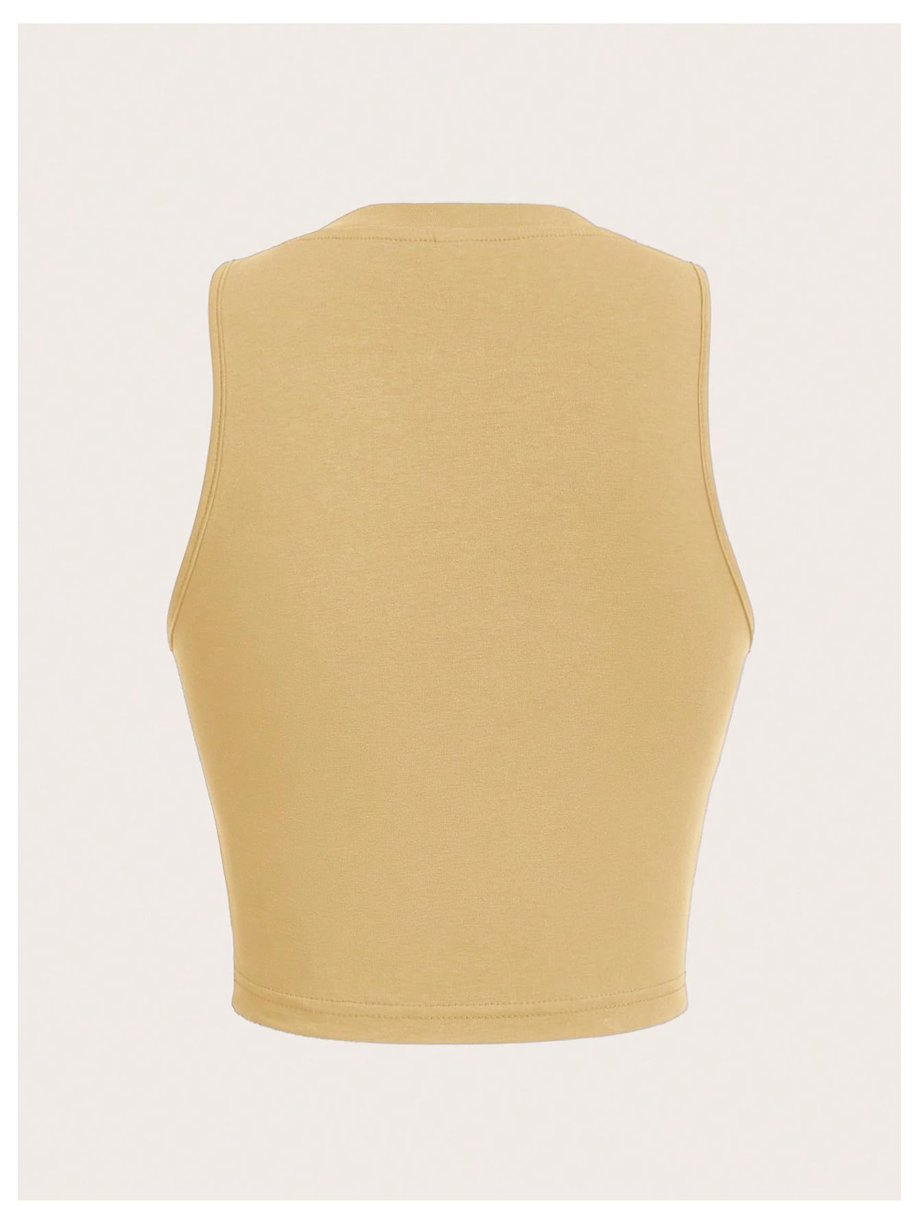 SOLY HUX Women's Letter Graphic Tank Top Notched V Neck Sleeveless Summer Crop Tops Streetwear