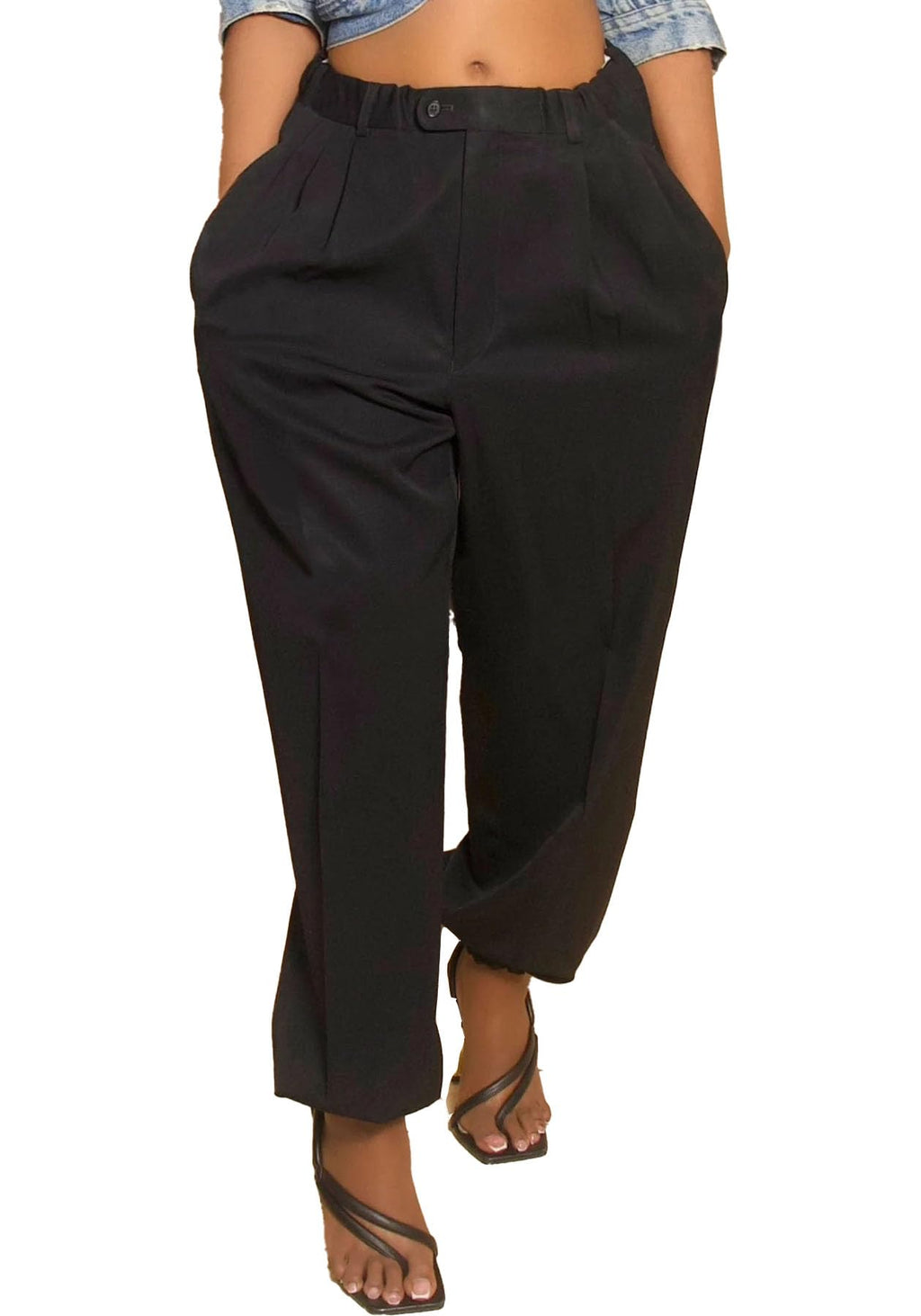Women's Baggy Parachute Pants Casual High Waisted Oversized Fit Tapered Trousers Jogger Hip-Hop Y2K Streetwear