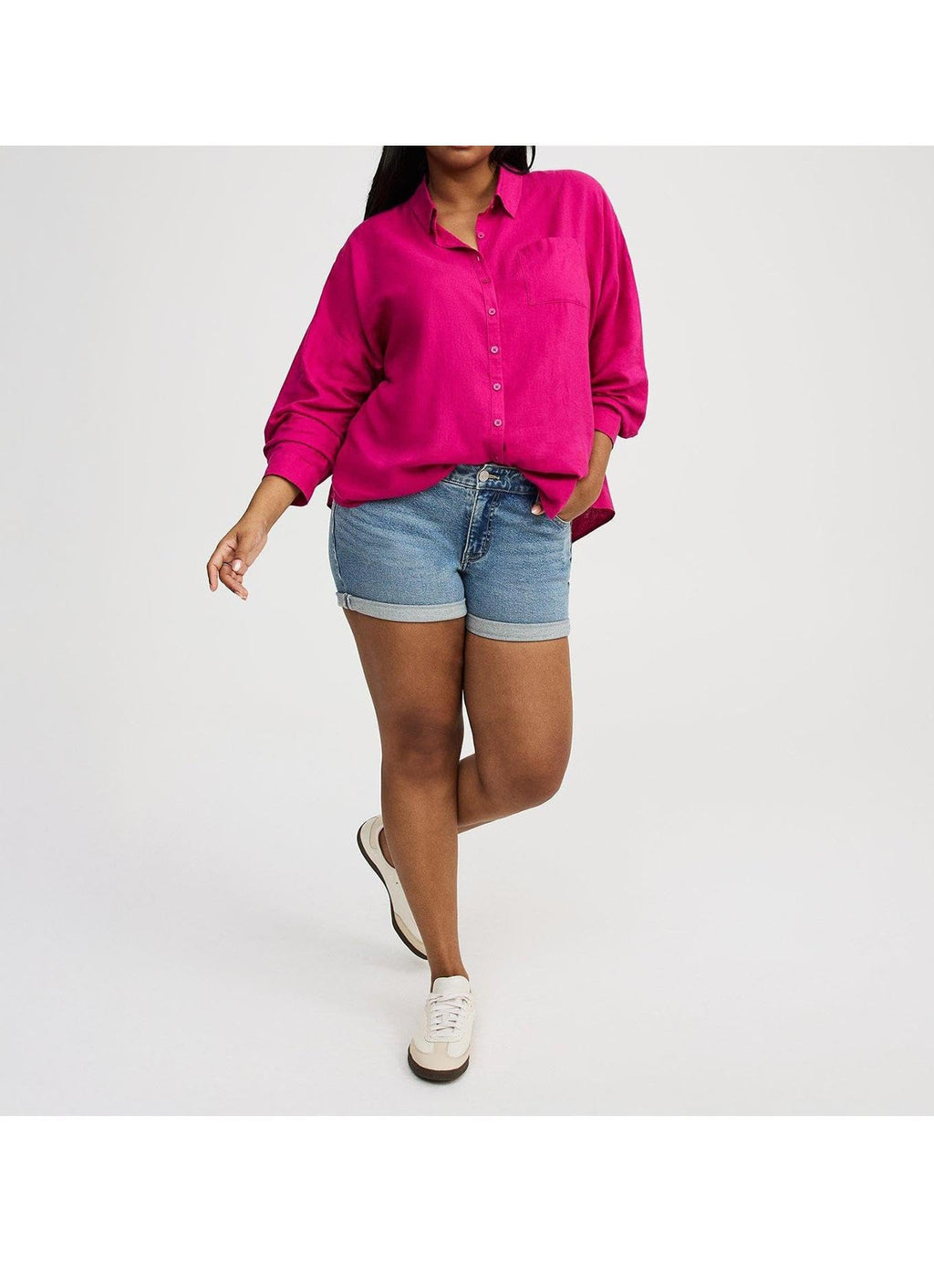 Torrid Women's Plus Size Drop Shoulder Relaxed Shirt