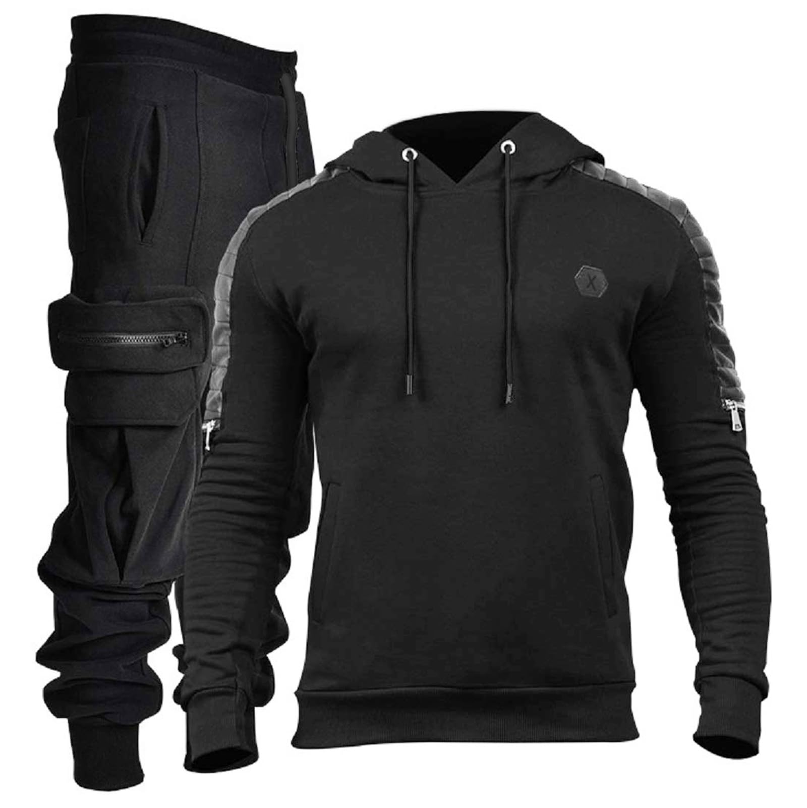 VoLIta Men's Tracksuit 2 Piece Hoodie Athletic Jogging Sweatsuits for Men Casual Sports Long Sleeve Pullover Suit Set
