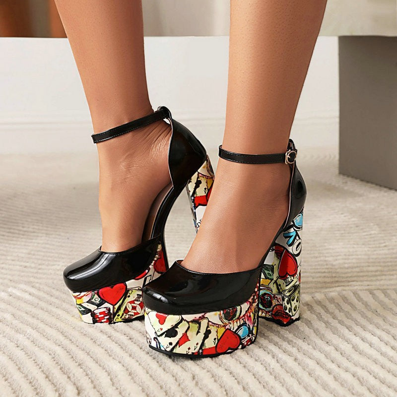 Waterproof Platform Sandals with Chunky Heels