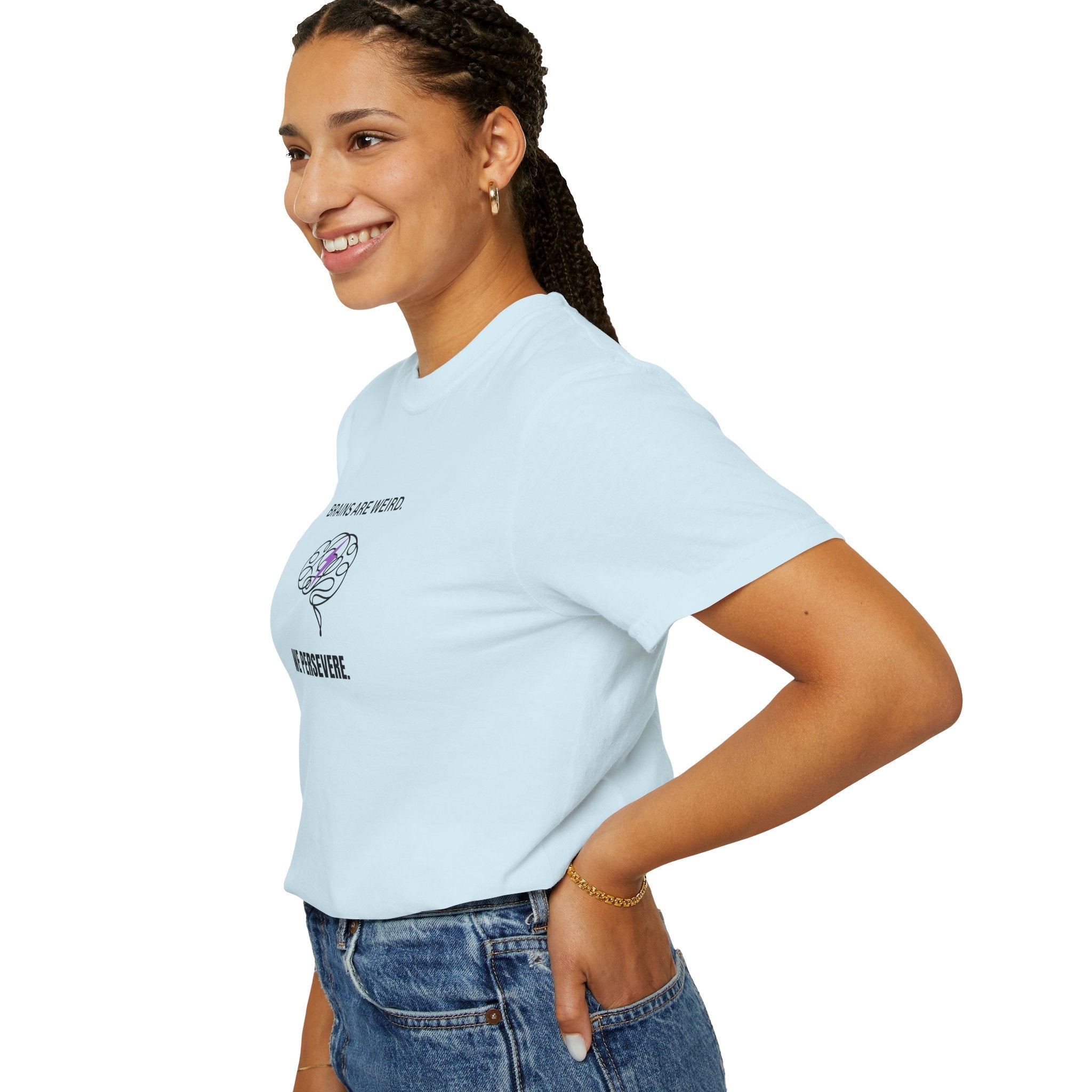 Brains Are Weird. We Persevere. – Epilepsy Awareness T-Shirt