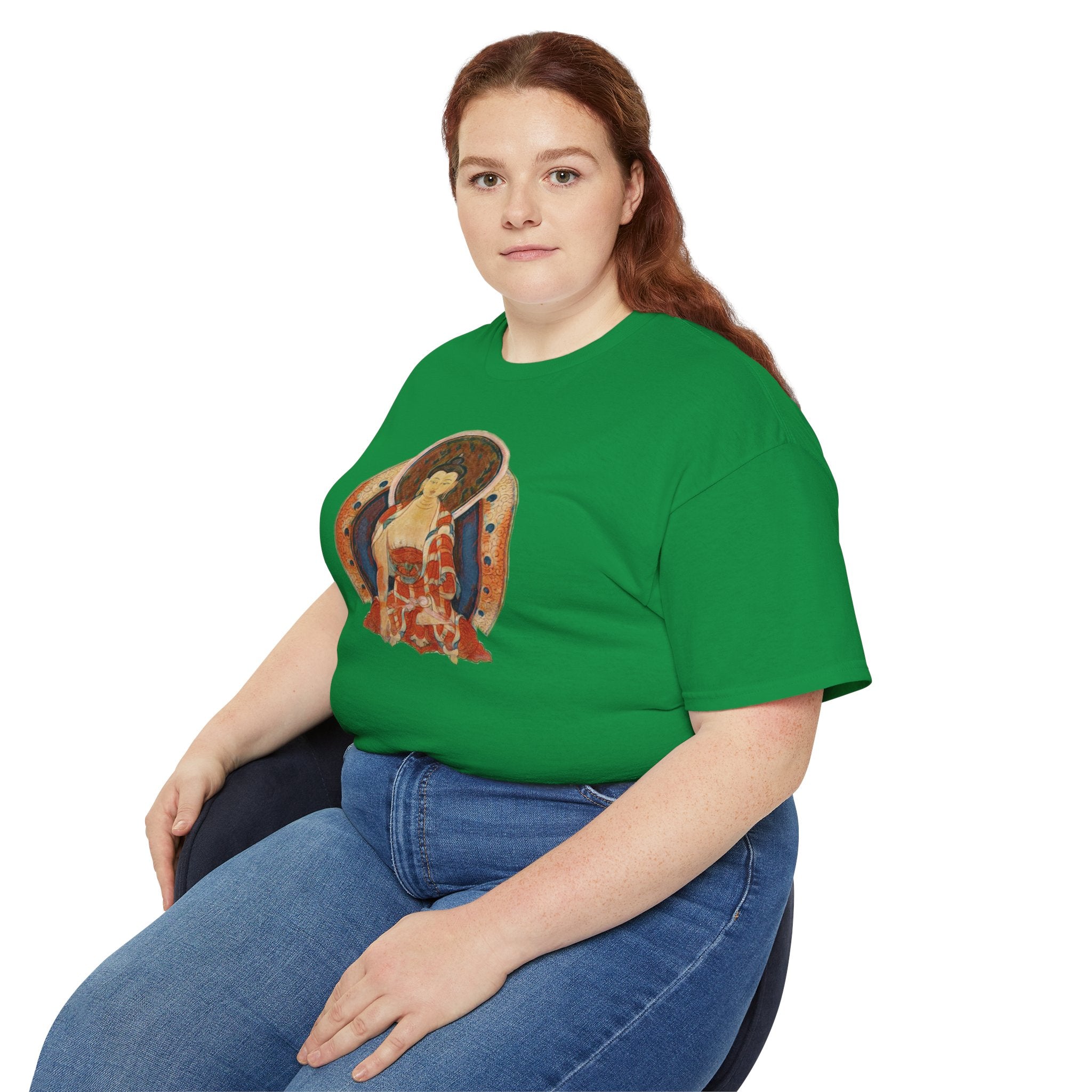 Fine Art Buddha Oil Paint Print Unisex Ultra Cotton Tee