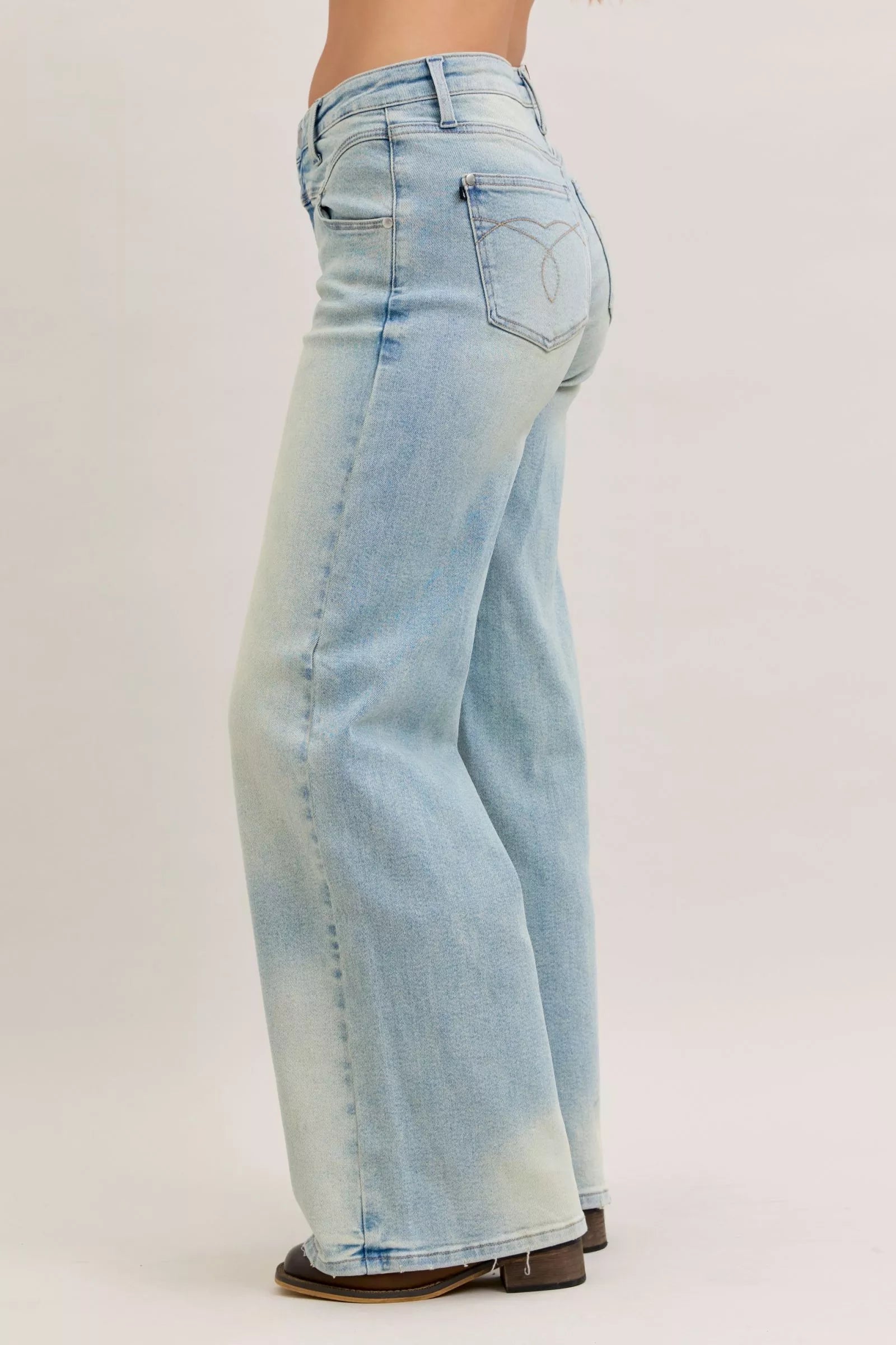 Judy Blue High Waist Jeans For Women With Flattering Column Straight Fit Versatile Everyday Wear