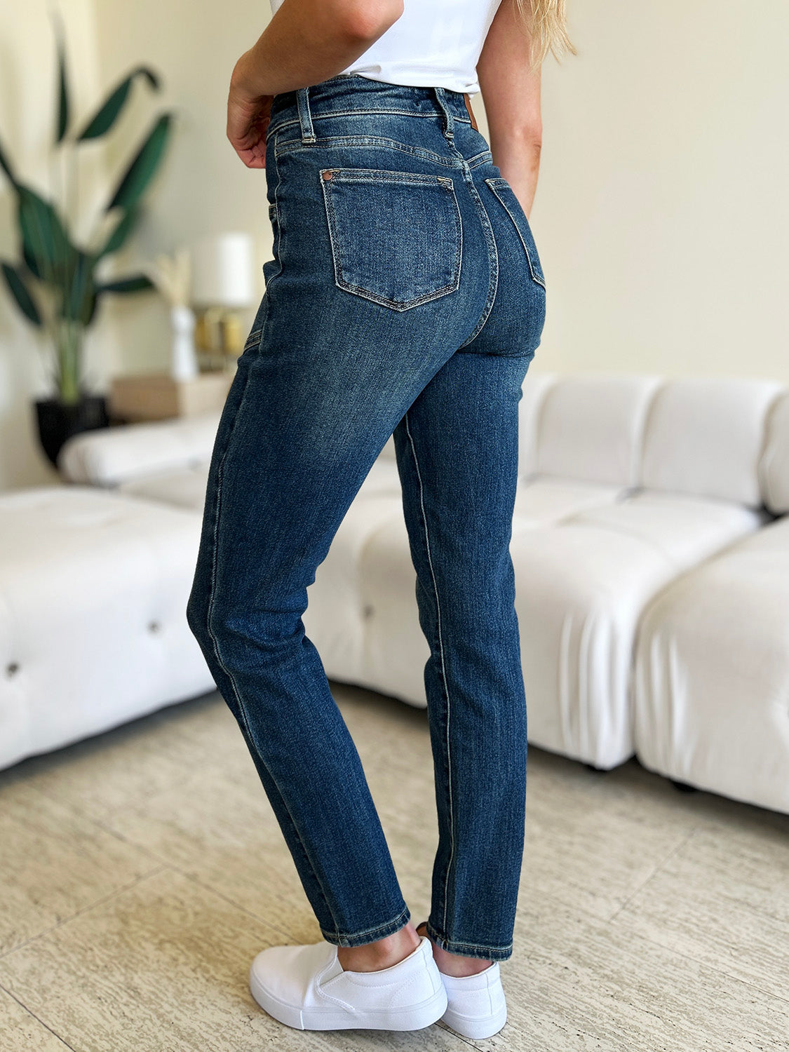 Judy Blue Full Size High Waist Skinny Jeans Size Down For Flattering Curvy Fit Women Everyday