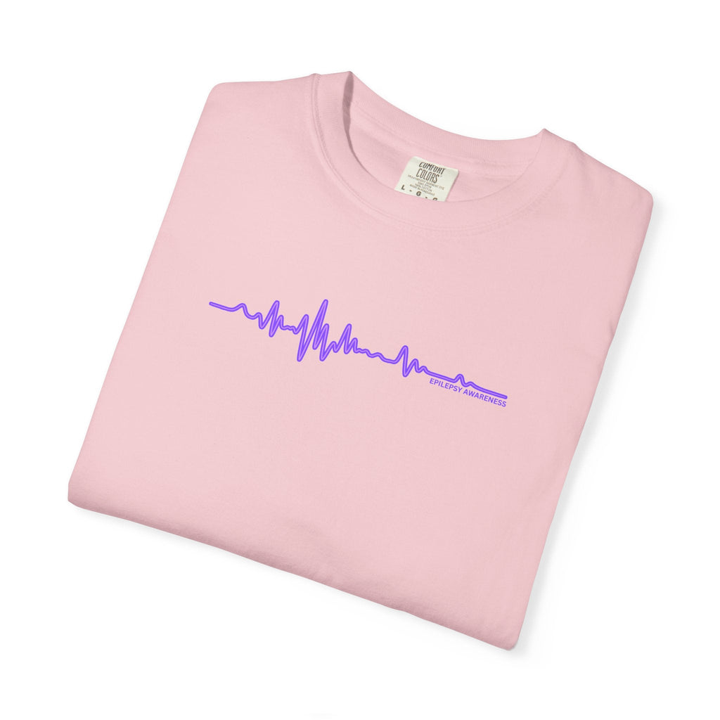 Minimalist Epilepsy Awareness EEG Wave Unisex T-Shirt – Purple Line Design