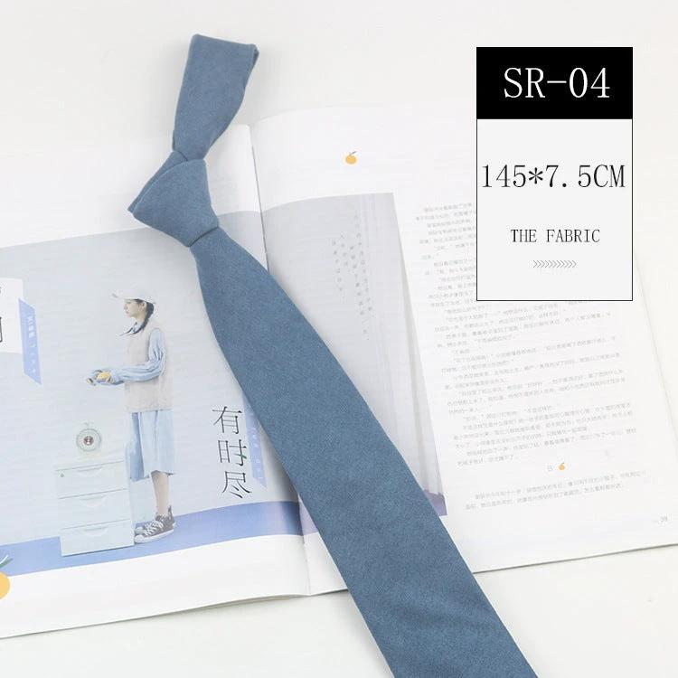 Casual Suede Solid Color 7cm Tie