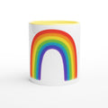 Classic Rainbow White 11oz Ceramic Mug with Color Inside