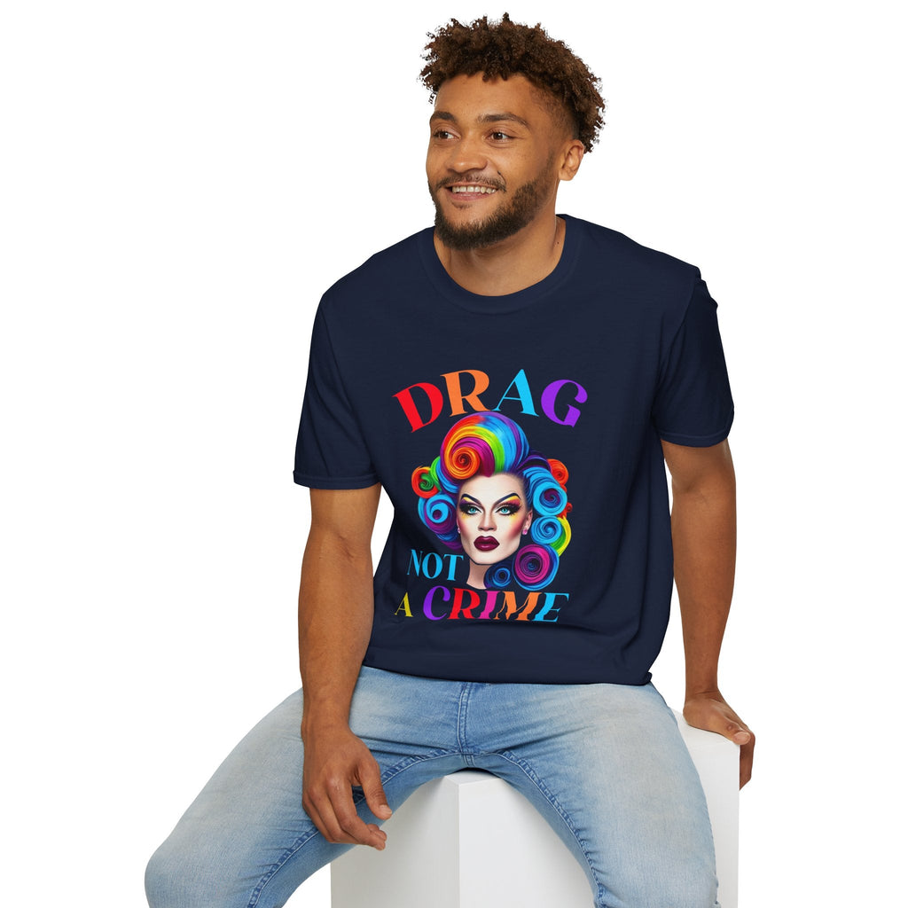 Bespattered Facade Drag: Not a Crime Unisex Softstyle T-Shirt